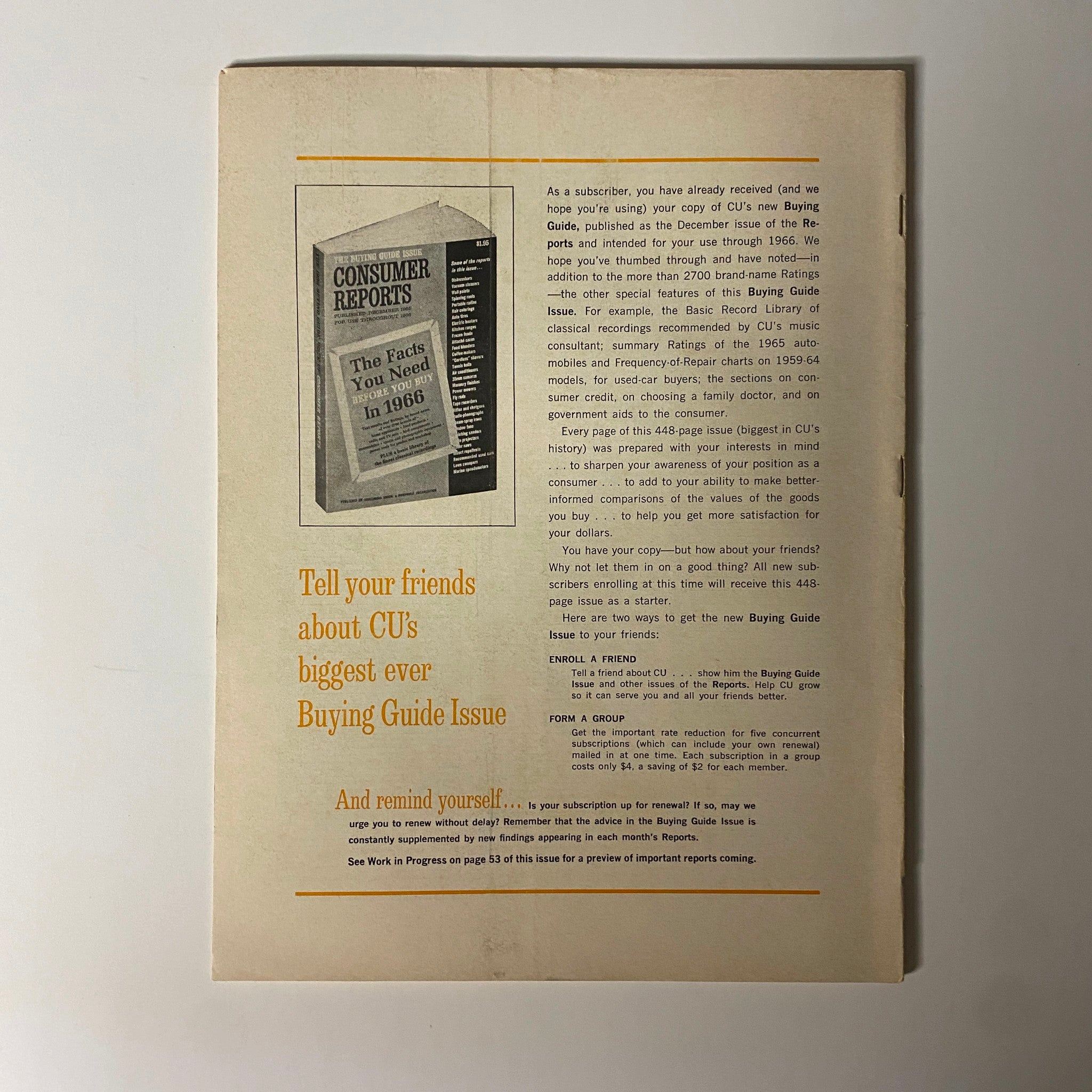 Consumer Reports Magazine February 1966 Sewing Machines Models No Label VG