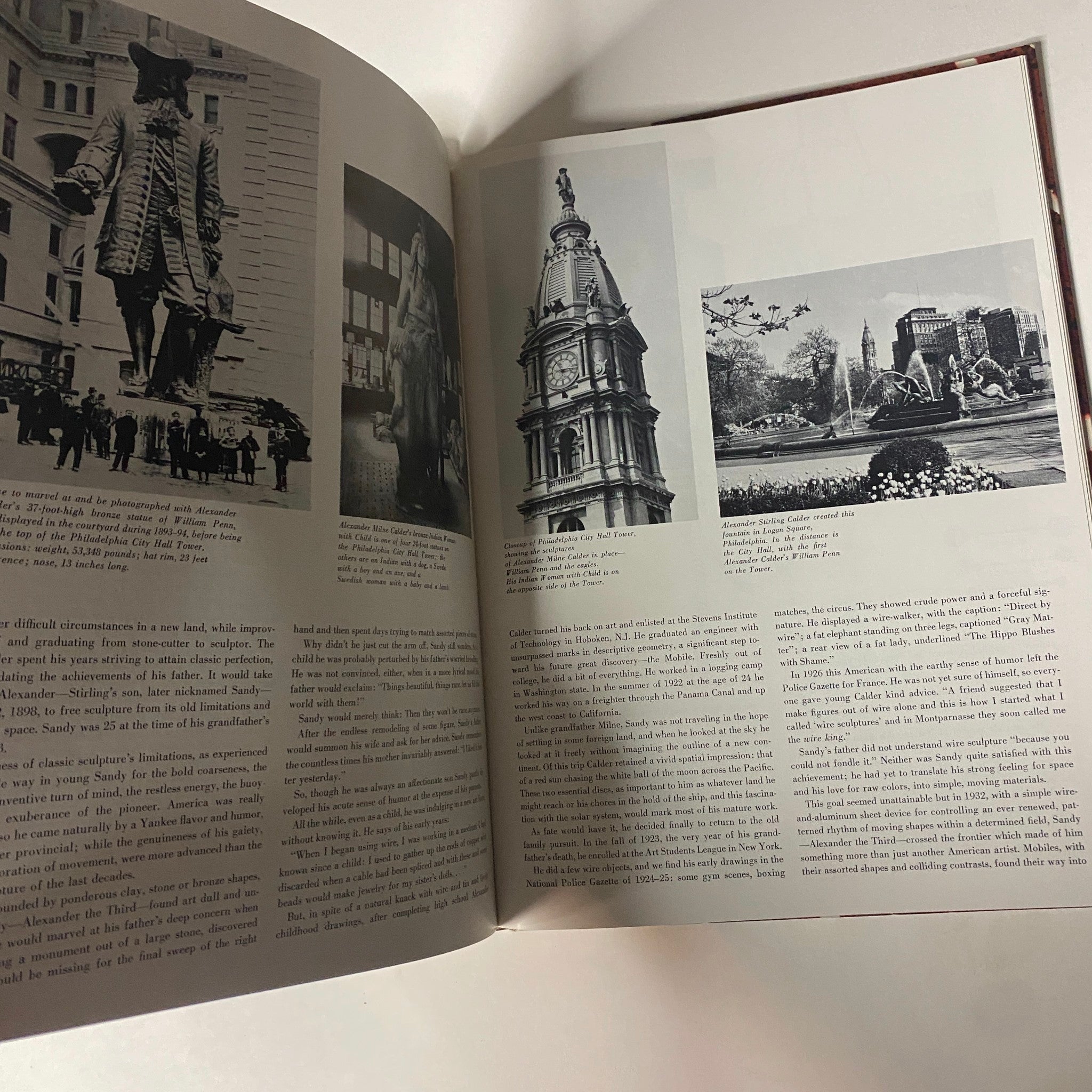 Interior page from Art in America Magazine No. 4, 1962 featuring historic sculptures and architecture, showcasing works by artists including Alexander Milne Calder and commentary on the significant artworks of that era.
