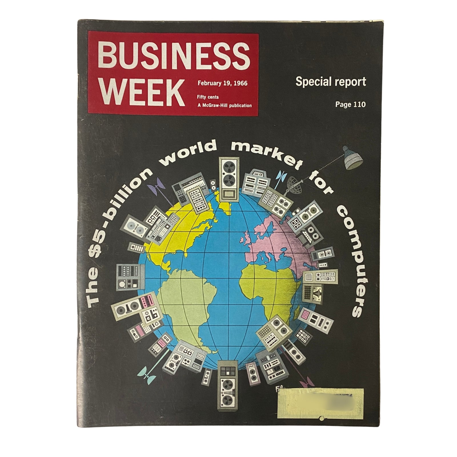 Businessweek Magazine February 19, 1966 The $5 Billion World Market Computers VG