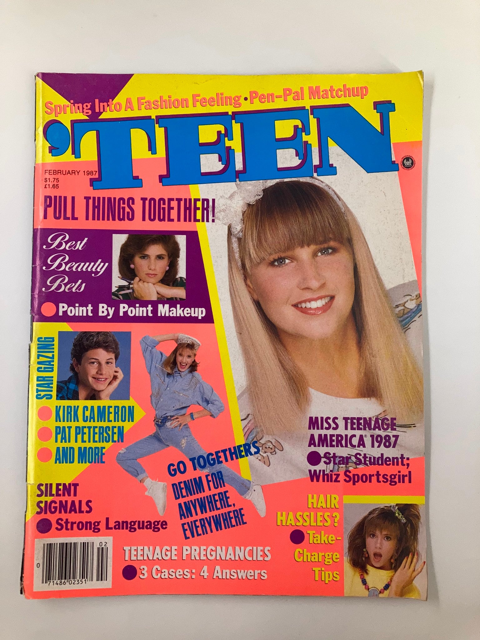 VTG Teen Magazine February 1987 Miss Teenage America Karen Johansen No Label