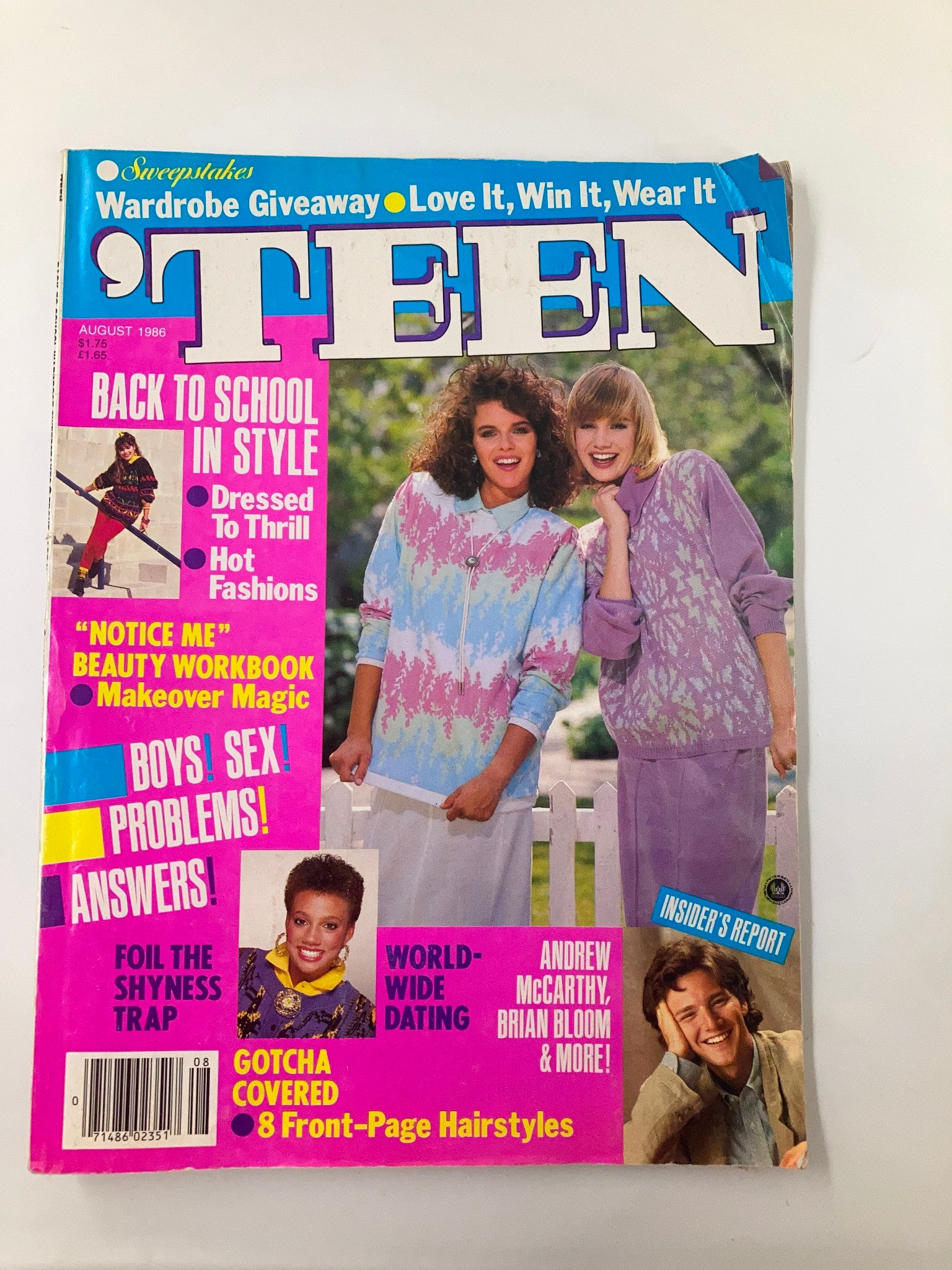 VTG Teen Magazine August 1986 Yvette and Kasey Go Back To School No Label