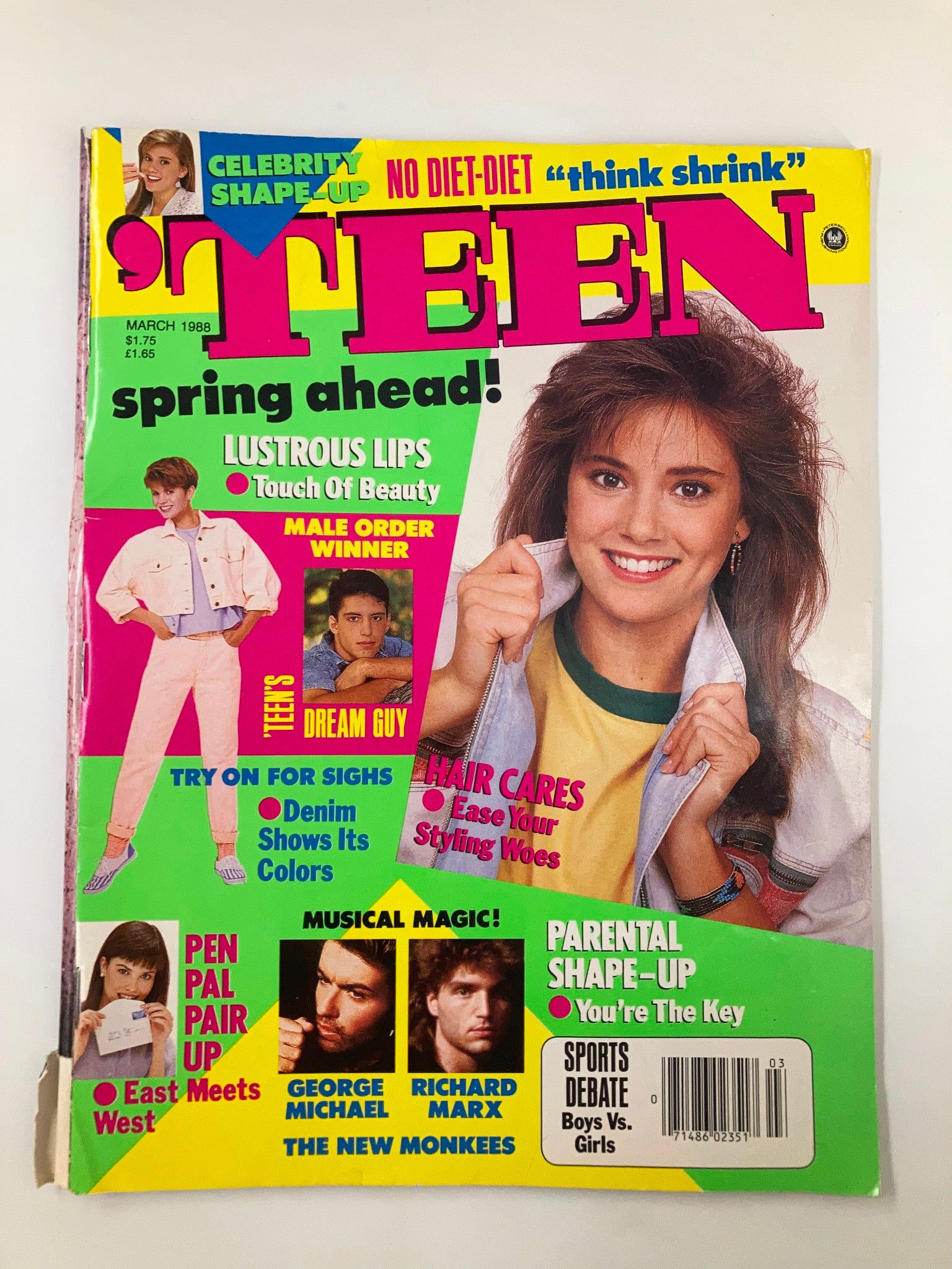 VTG Teen Magazine March 1988 George Michael and Richard Marx No Label