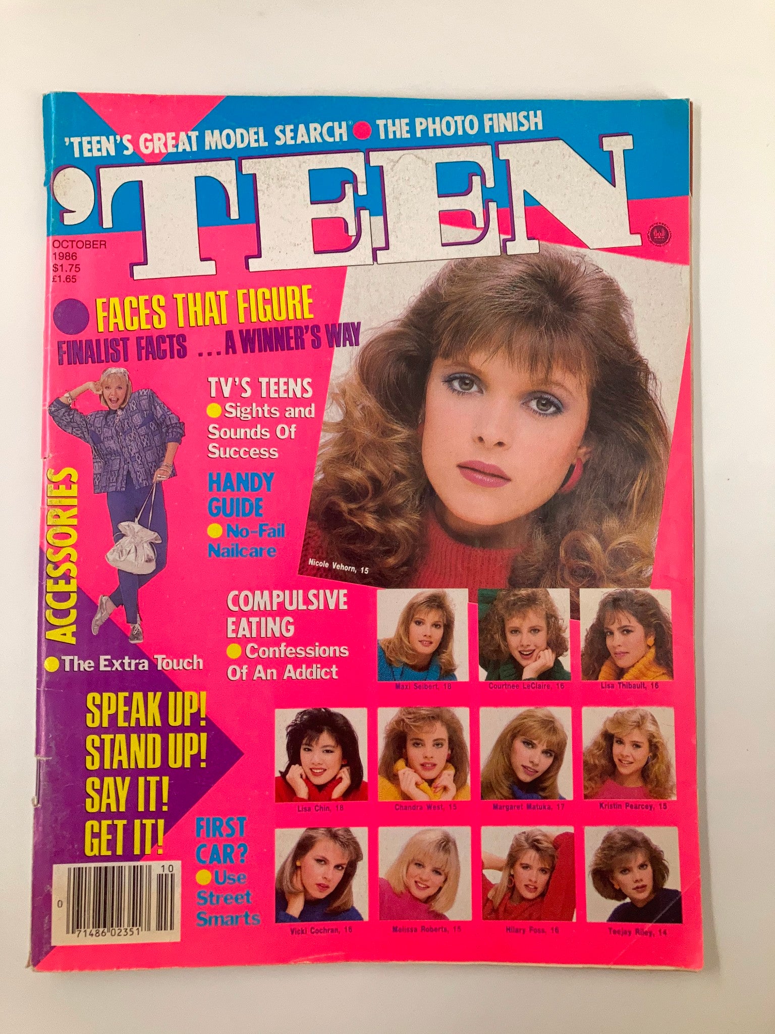 VTG Teen Magazine October 1986 Great Model Search Nicole Vehorn No Label