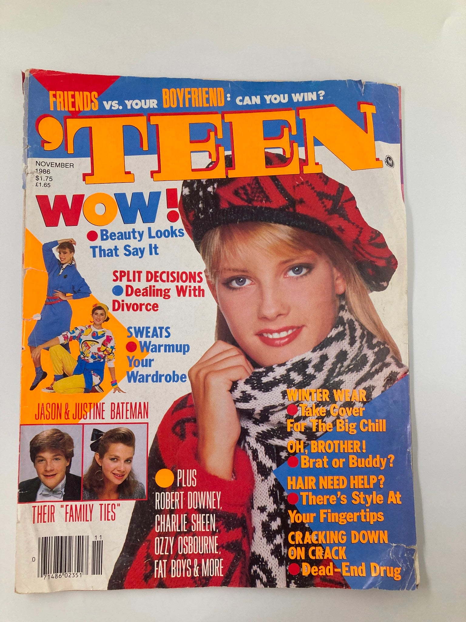 VTG Teen Magazine November 1986 Jason & Justine Bateman Family Ties No Label