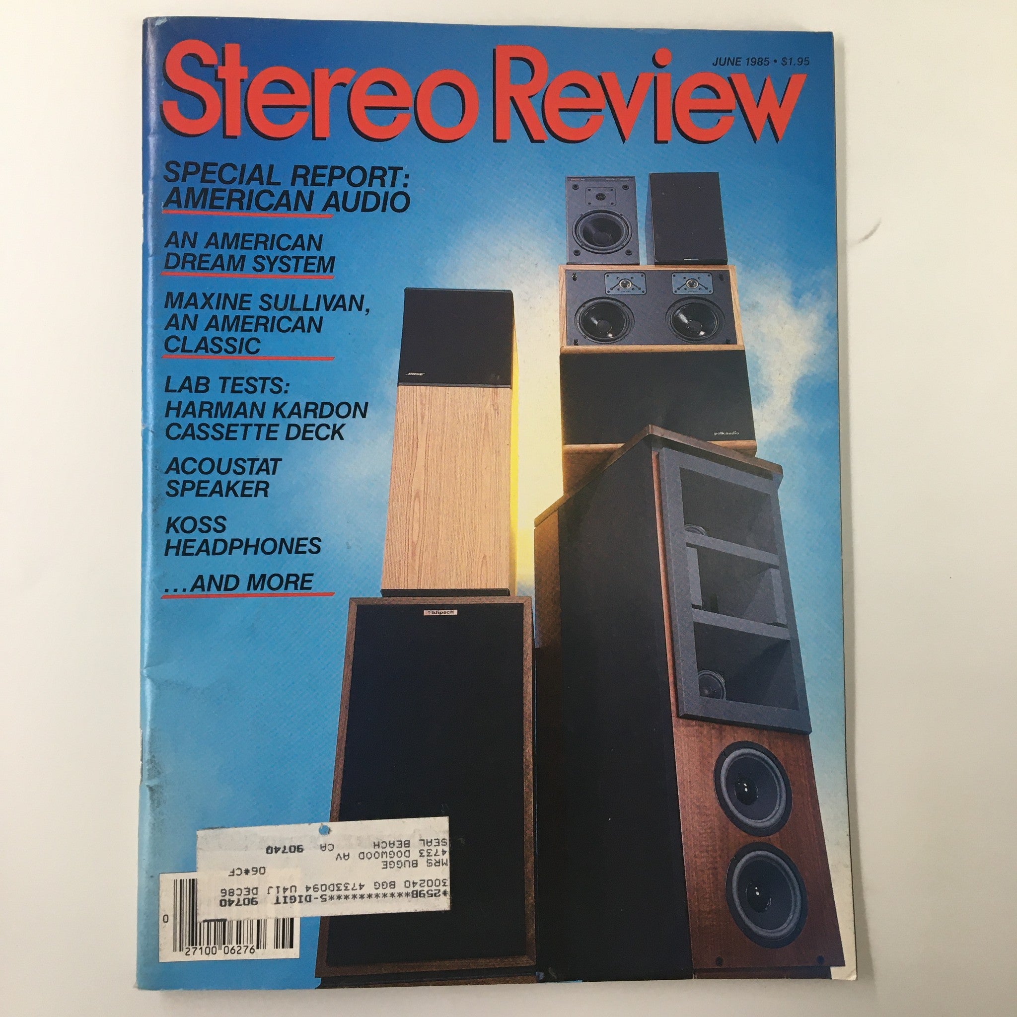 Stereo Review Magazine June 1986 Harman Kardon Cassette Deck Lab Tests