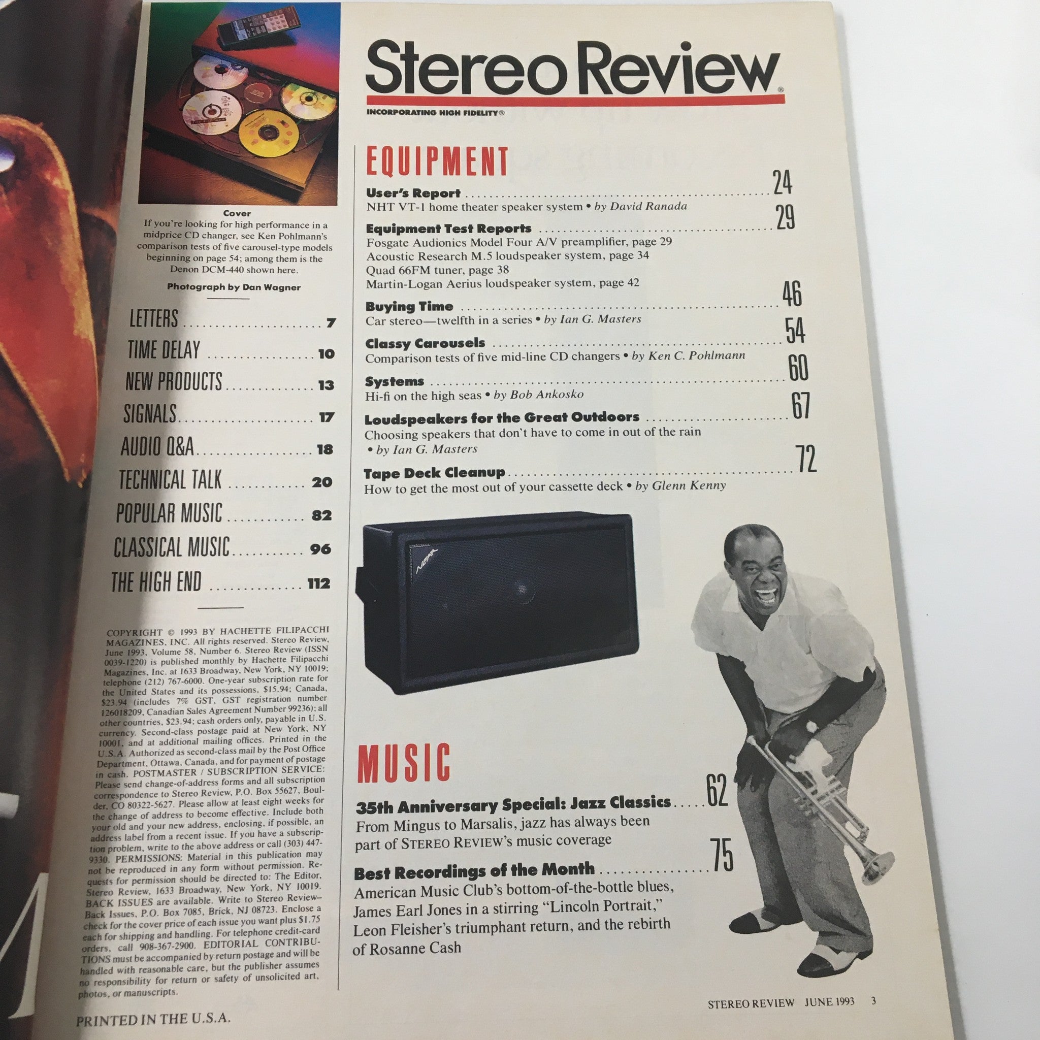 Stereo Review Magazine June 1993 Ken Pohlmann's Comparison Tests VG