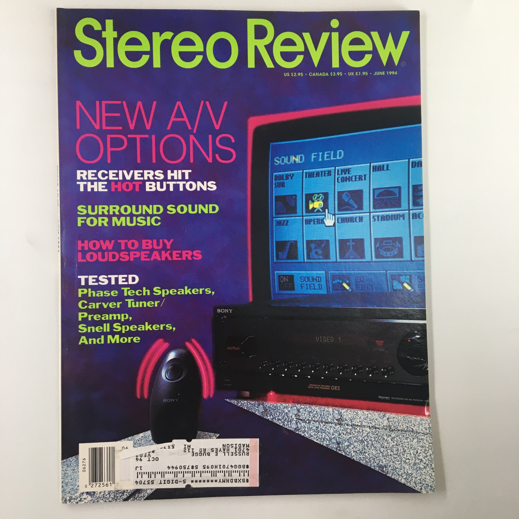 Stereo Review Magazine June 1994 A/V Options Receivers Hit The Hot Buttons VG