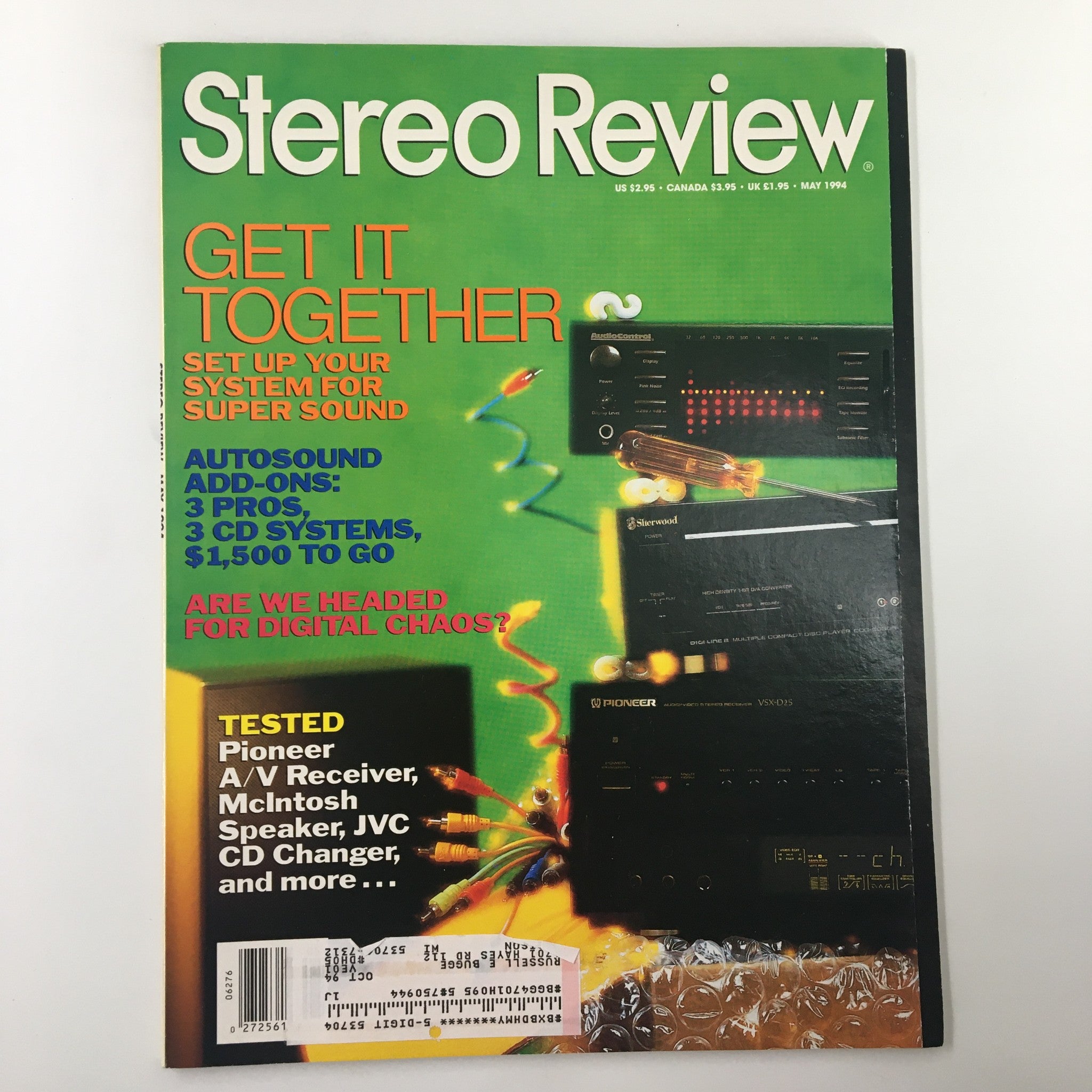 Stereo Review Magazine May 1994 Set Up Your System for Super Sound VG