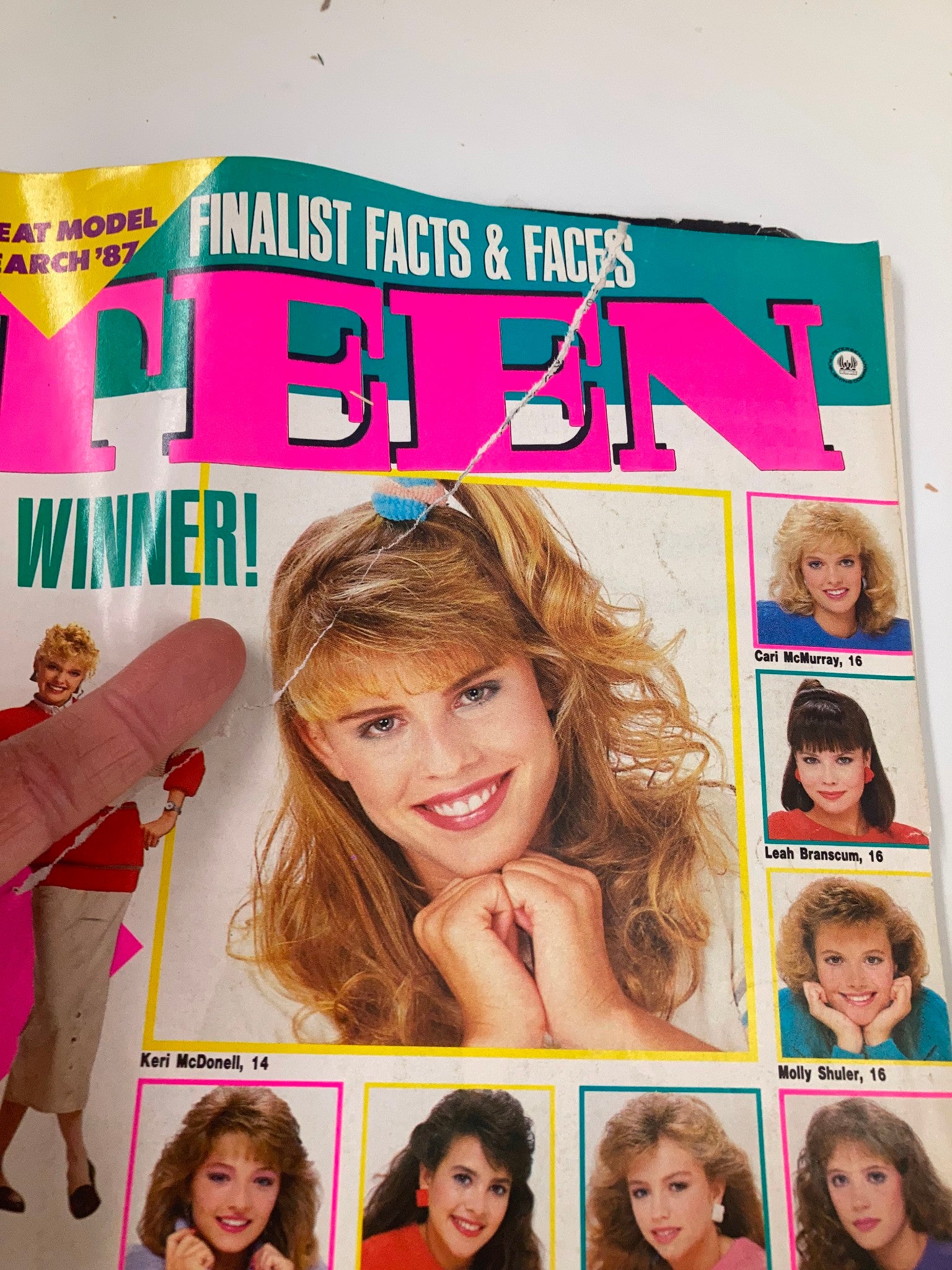 VTG Teen Magazine October 1987 Great Model Search Winner Keri McDonell No Label