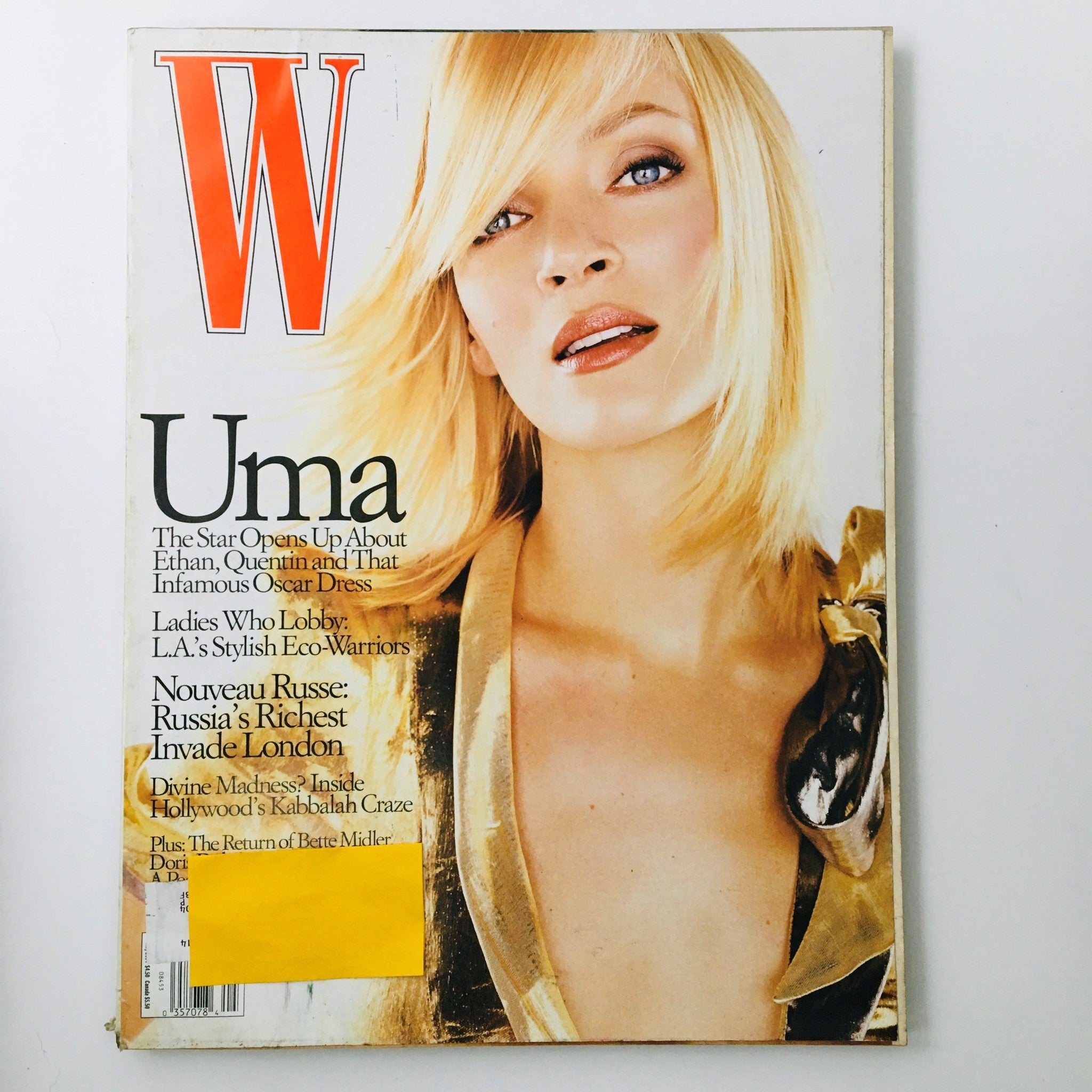 W Magazine May 2004 American Actress Uma Thurman in The Thurmanator Issue