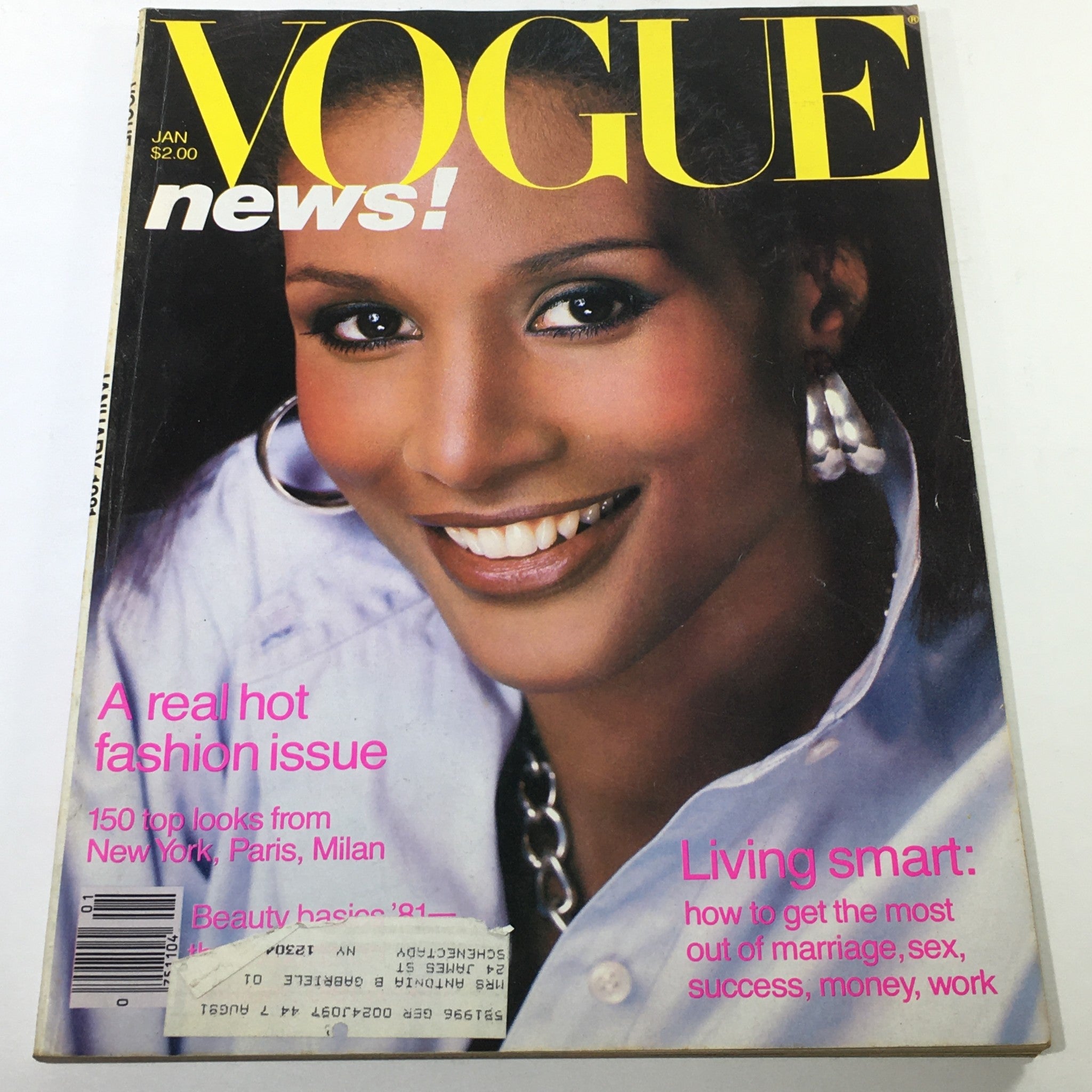 VTG Vogue Magazine: January 1981 - Beverly Johnson Full Cover