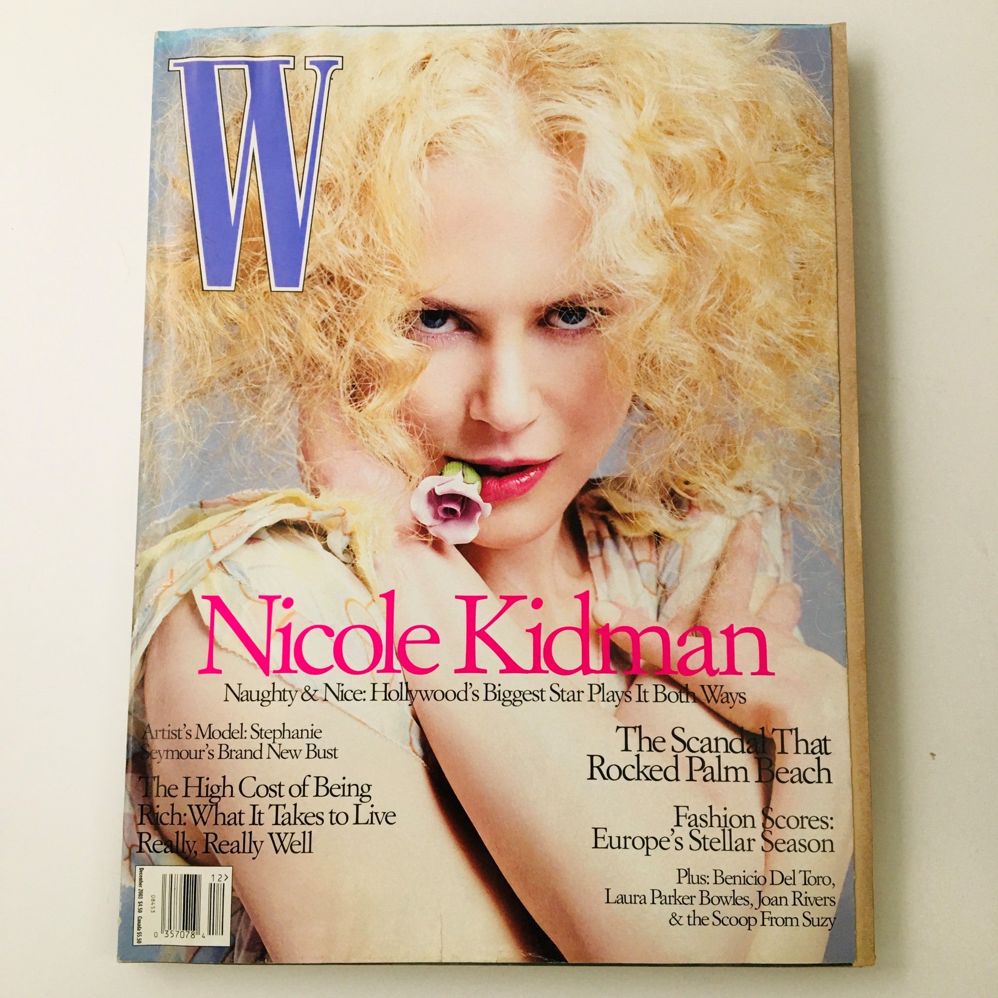 W Magazine December 2003 Australian Actress Nicole Kidman, No Label VG