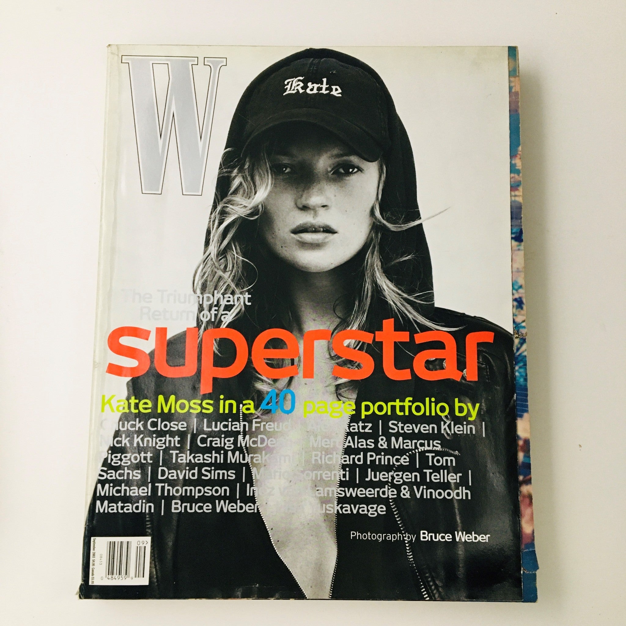 W Magazine September 2003 English Supermodel Kate Moss Feature, No Label