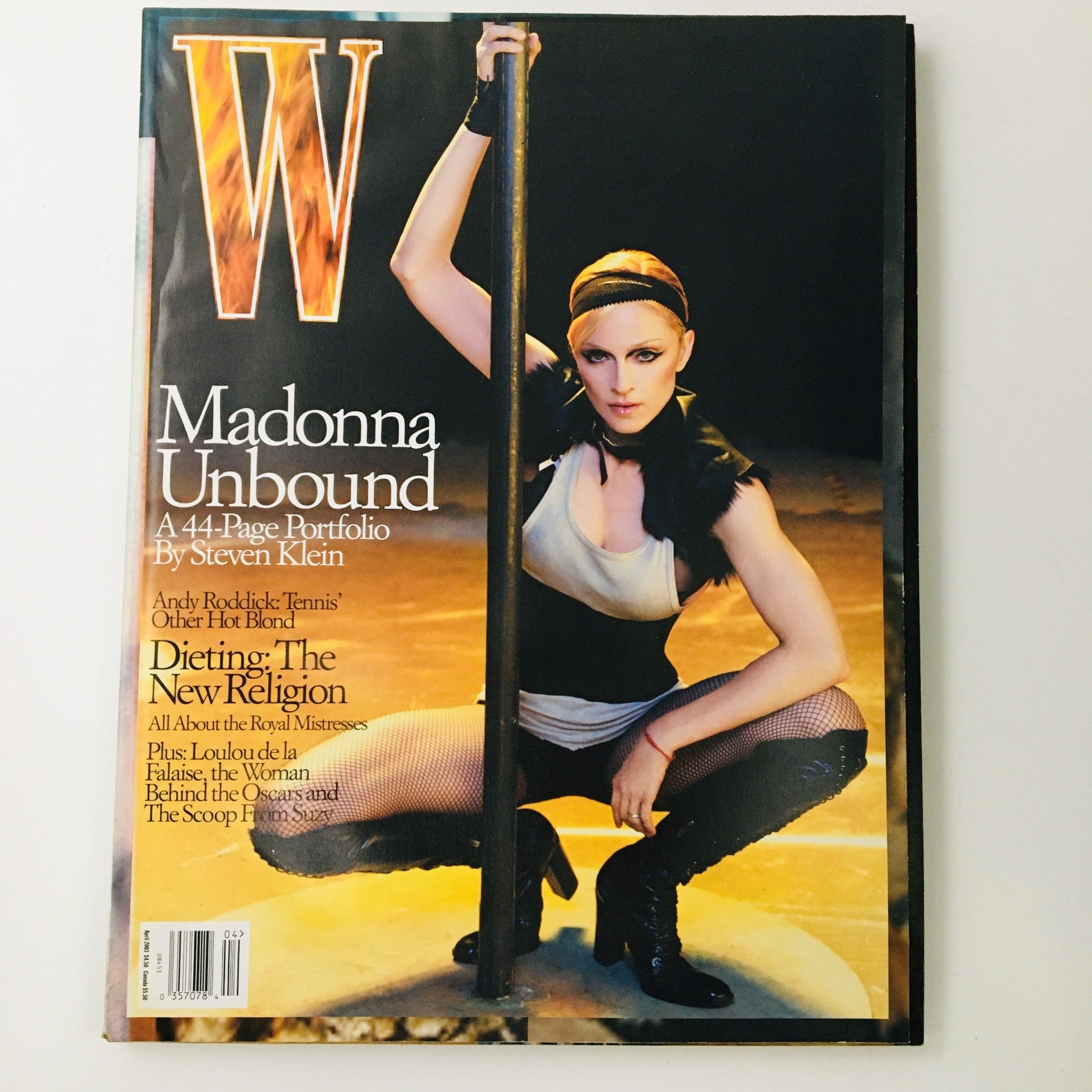 W Magazine April 2003 Singer-Songwriter Madonna Unbound Feature, No Label