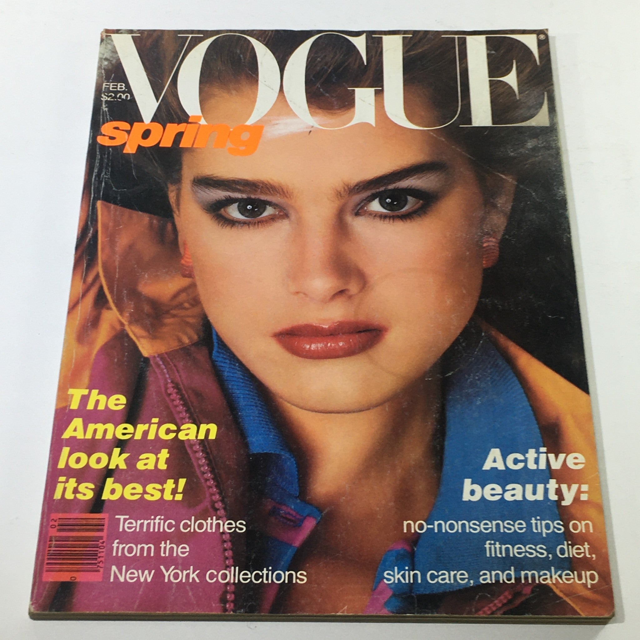 VTG Vogue Magazine: February 1980 - Brooke Shields Cover No Label/Newsstand