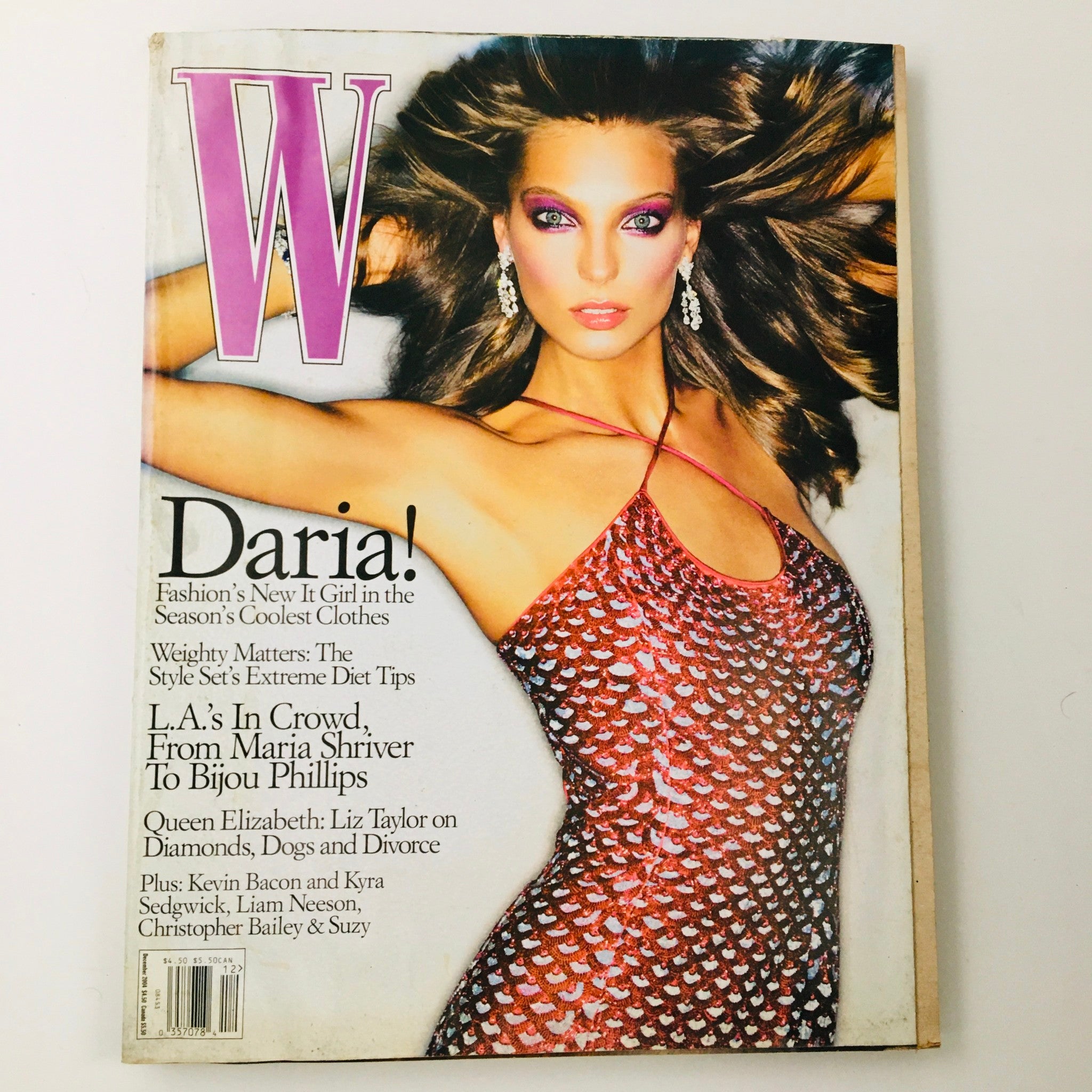 W Magazine December 2004 Ukrainian Fashion Model Daria Werbowy, No Label