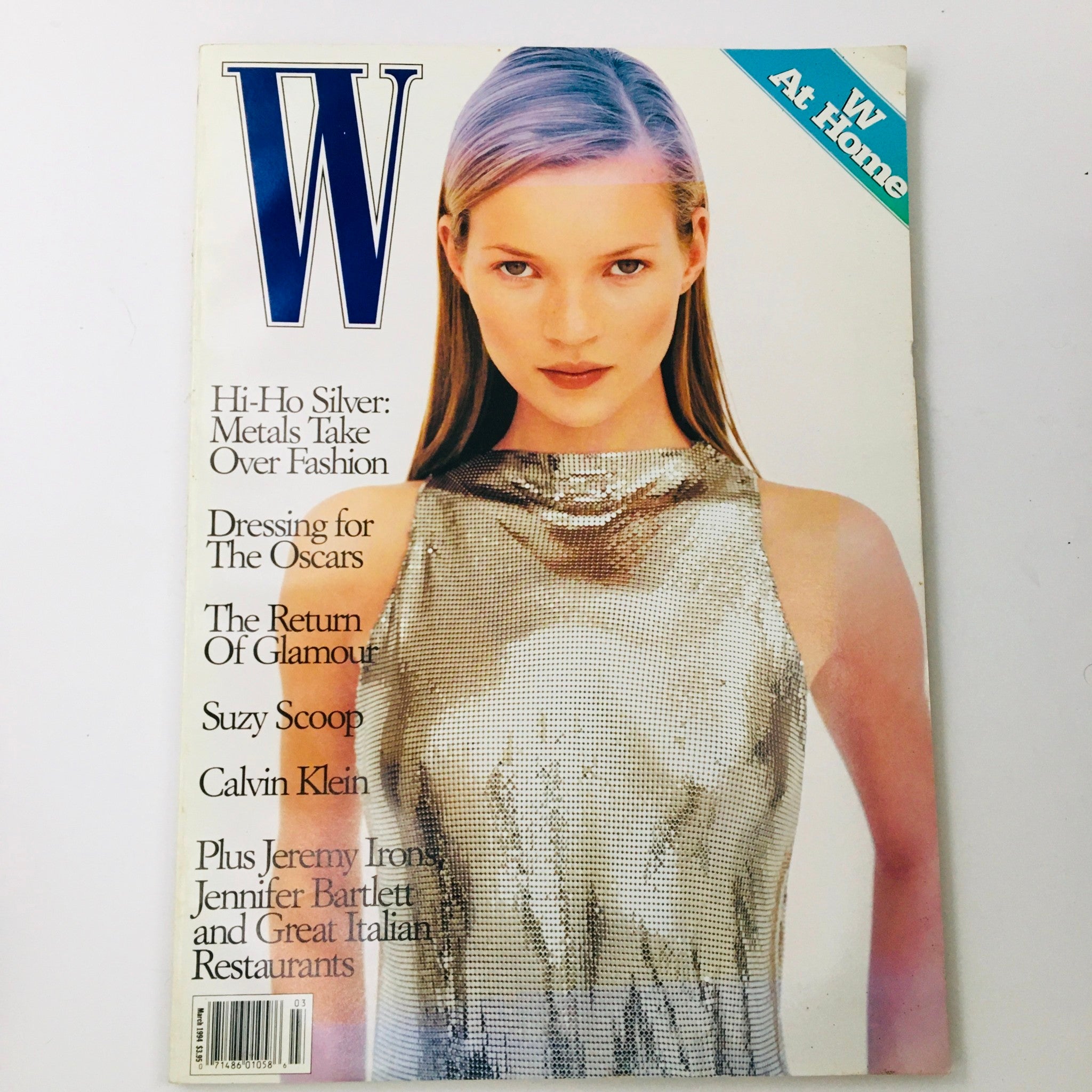 W Magazine March 1994 English Supermodel Kate Moss Feature, No Label