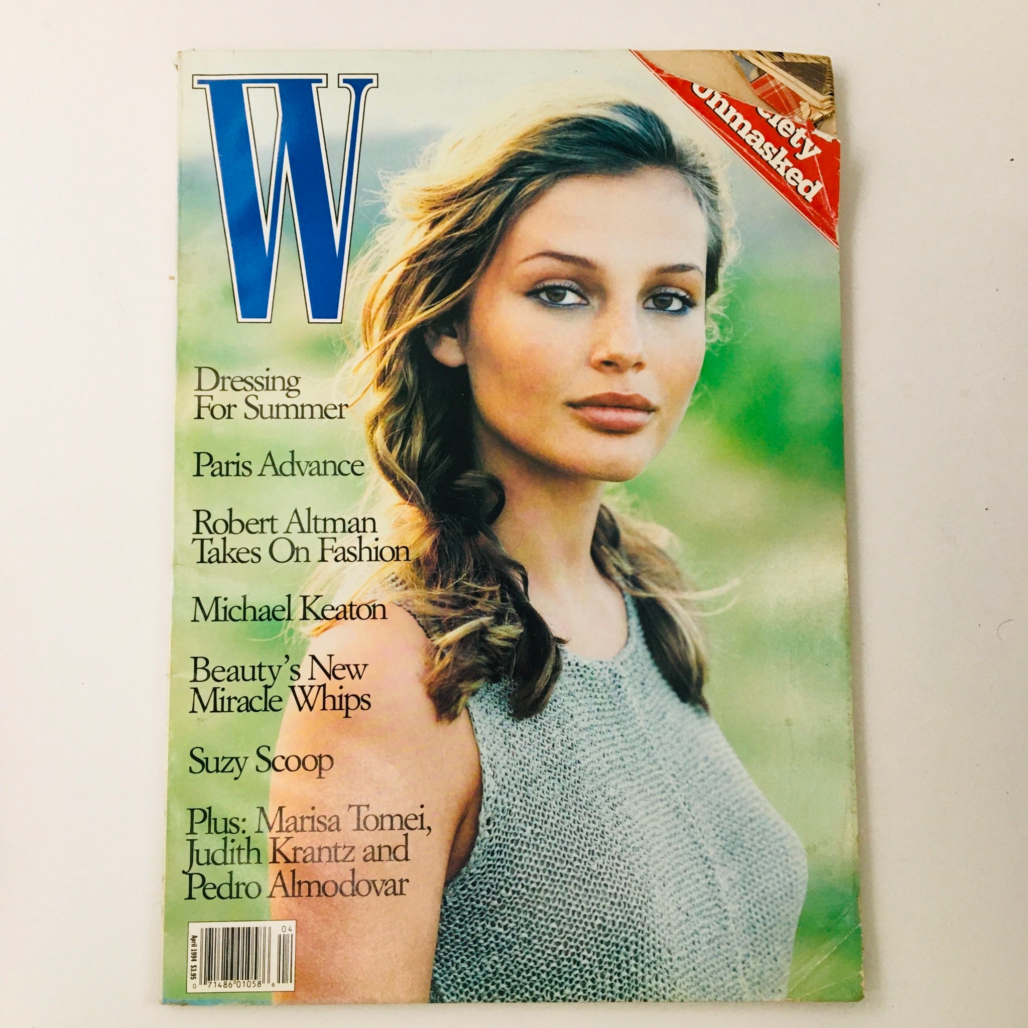 W Magazine April 1994 American Model Bridget Hall Plus Marisa Tomei, No Label