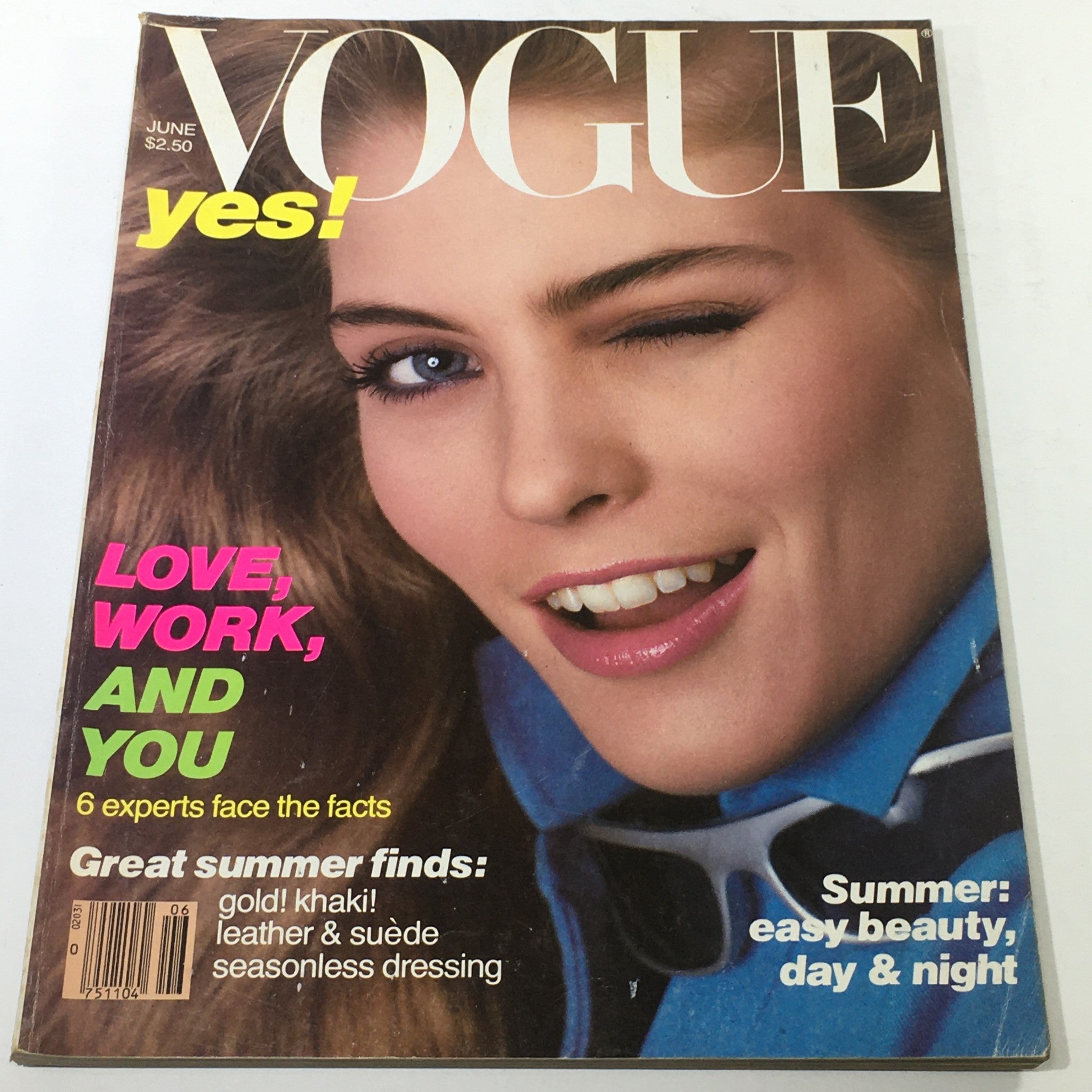 VTG Vogue Magazine: June 1981 - Kim Alexis Cover No Label/Newsstand