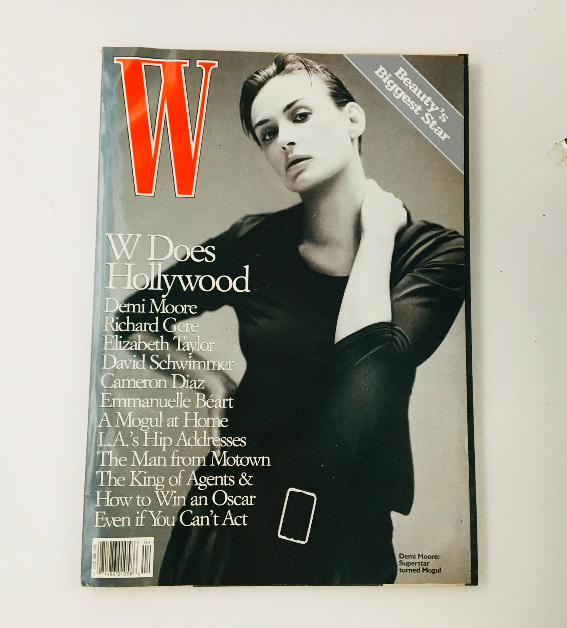 W Magazine April 1996 American Actress Demi Moore Plus Richard Geere, No Label