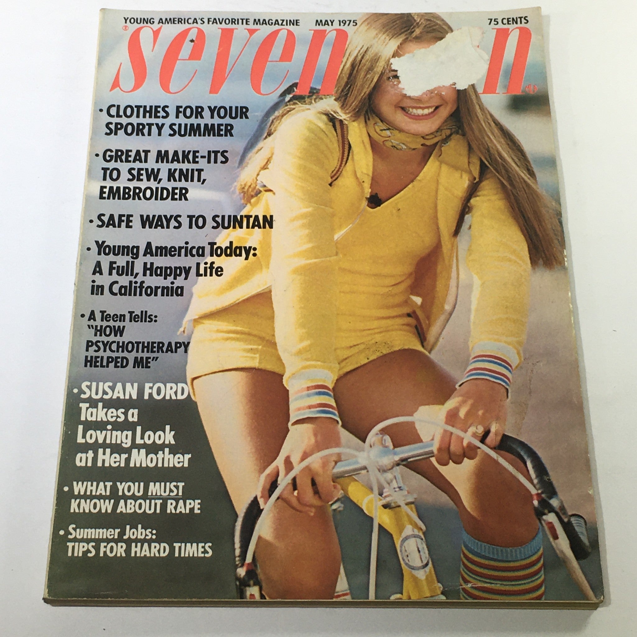 VTG Seventeen Magazine: May 1975 - Susan Ford Cover No Label/Newsstand