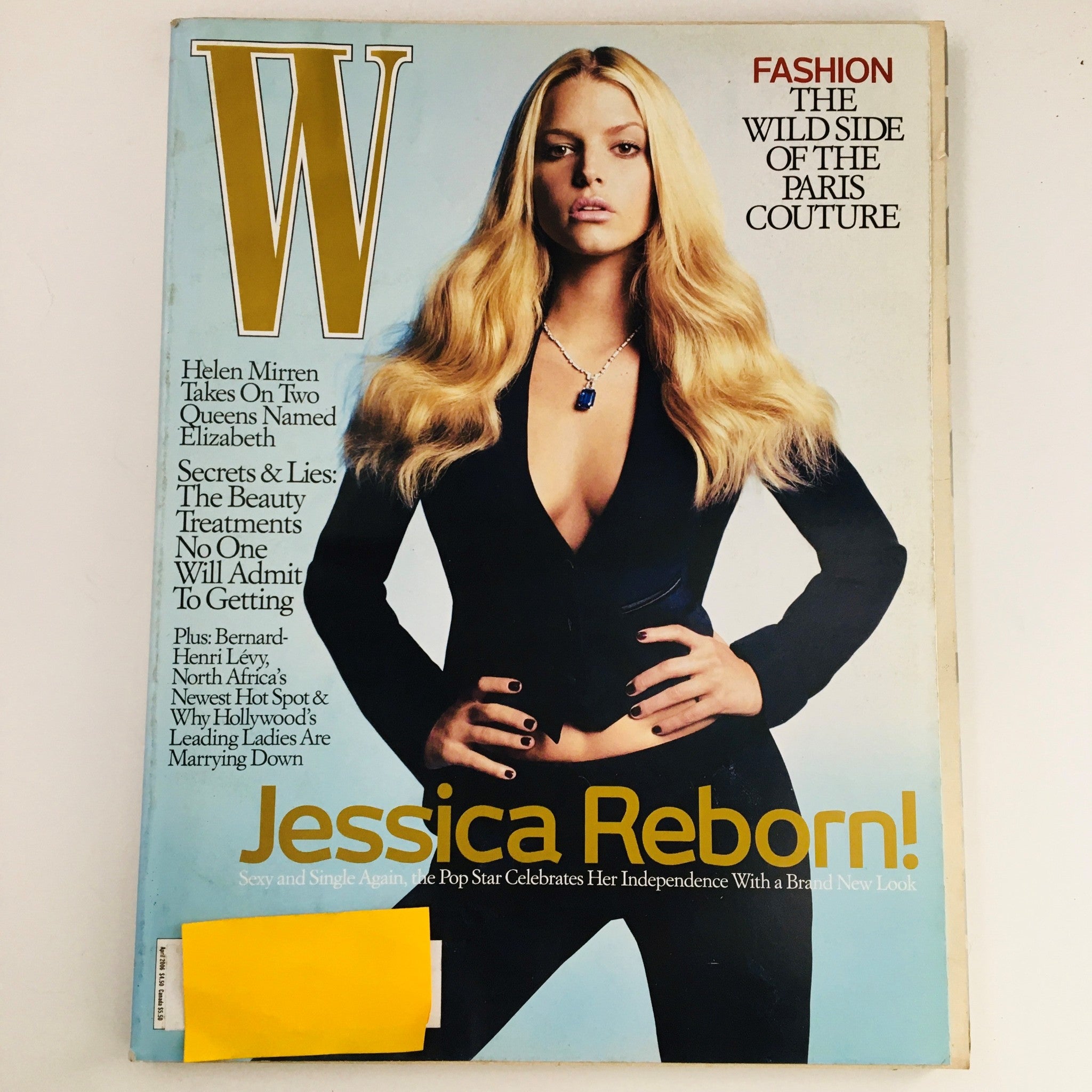 W Magazine April 2006 American Singer Jessica Simpson Plus Helen Mirren Feature