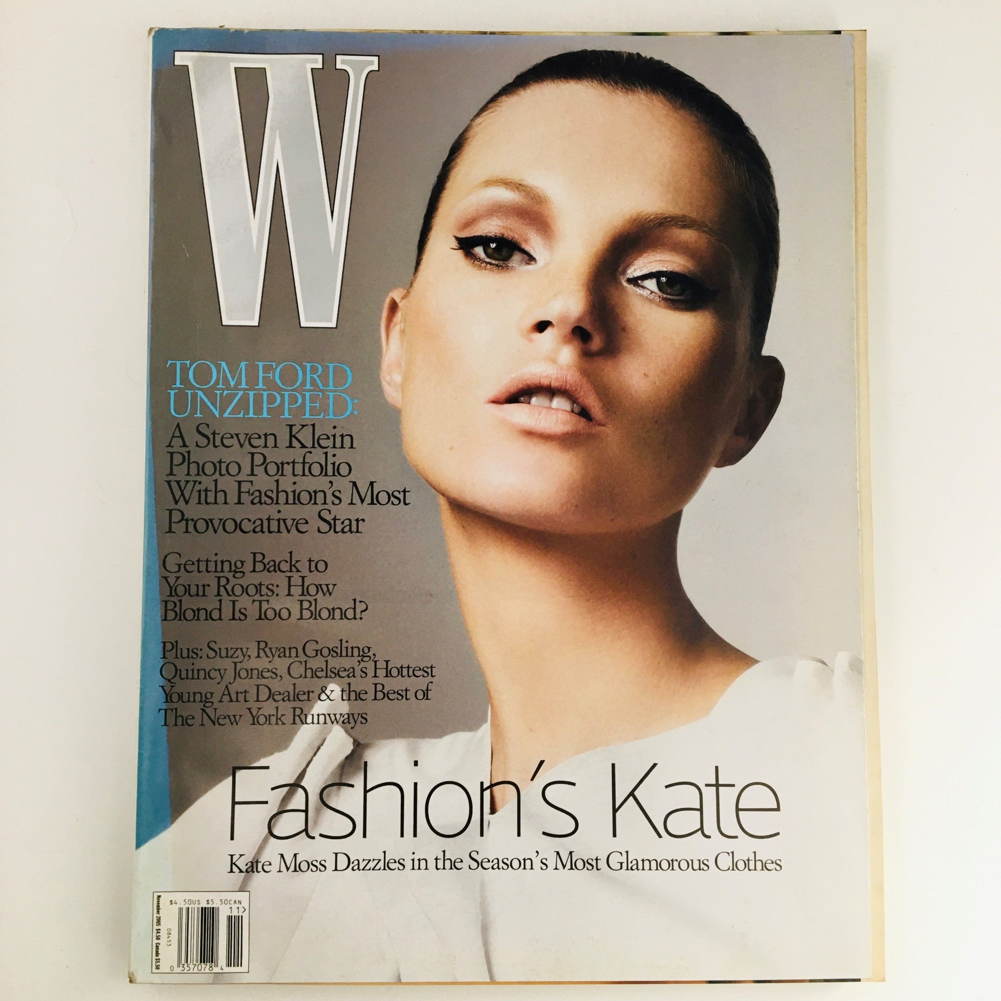 W Magazine November 2005 Supermodel Kate Moss & Tom Ford Unzipped, No Label