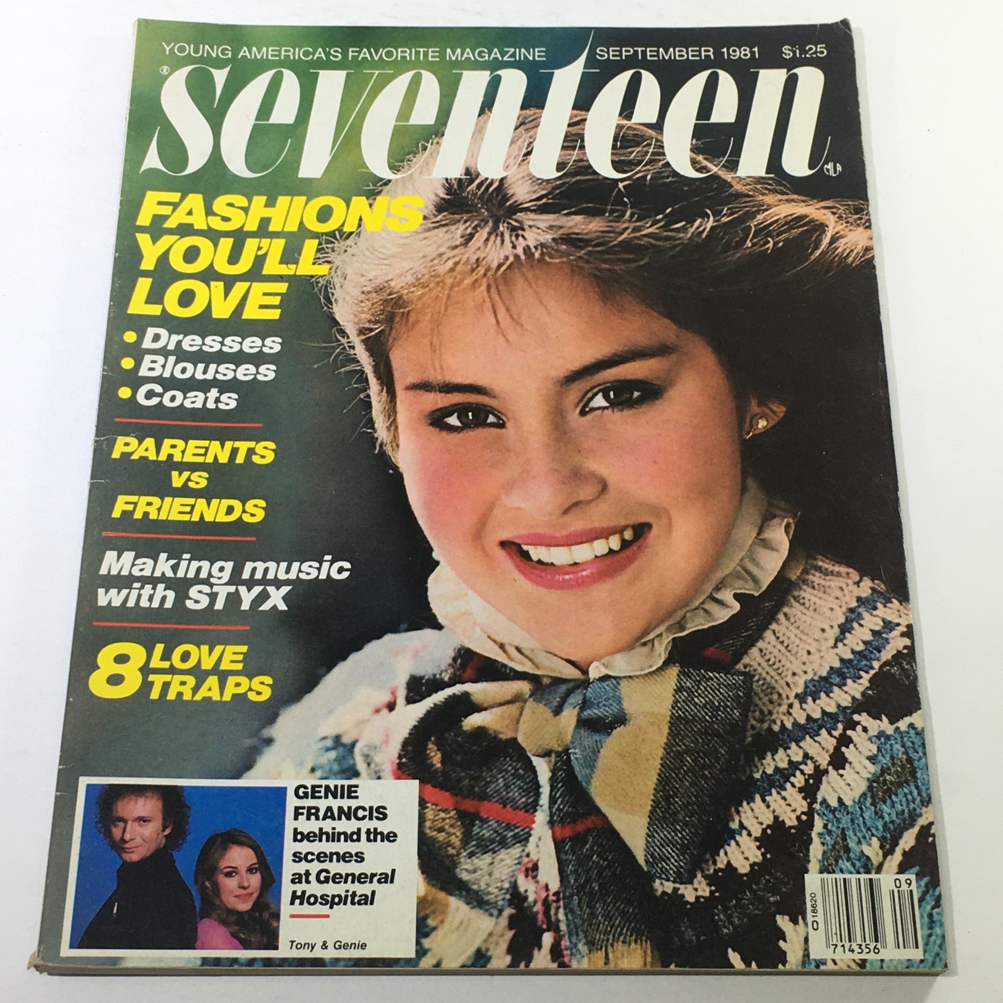 VTG Seventeen Magazine: September 1981 - Genie Francis Cover No Label/Newsstand