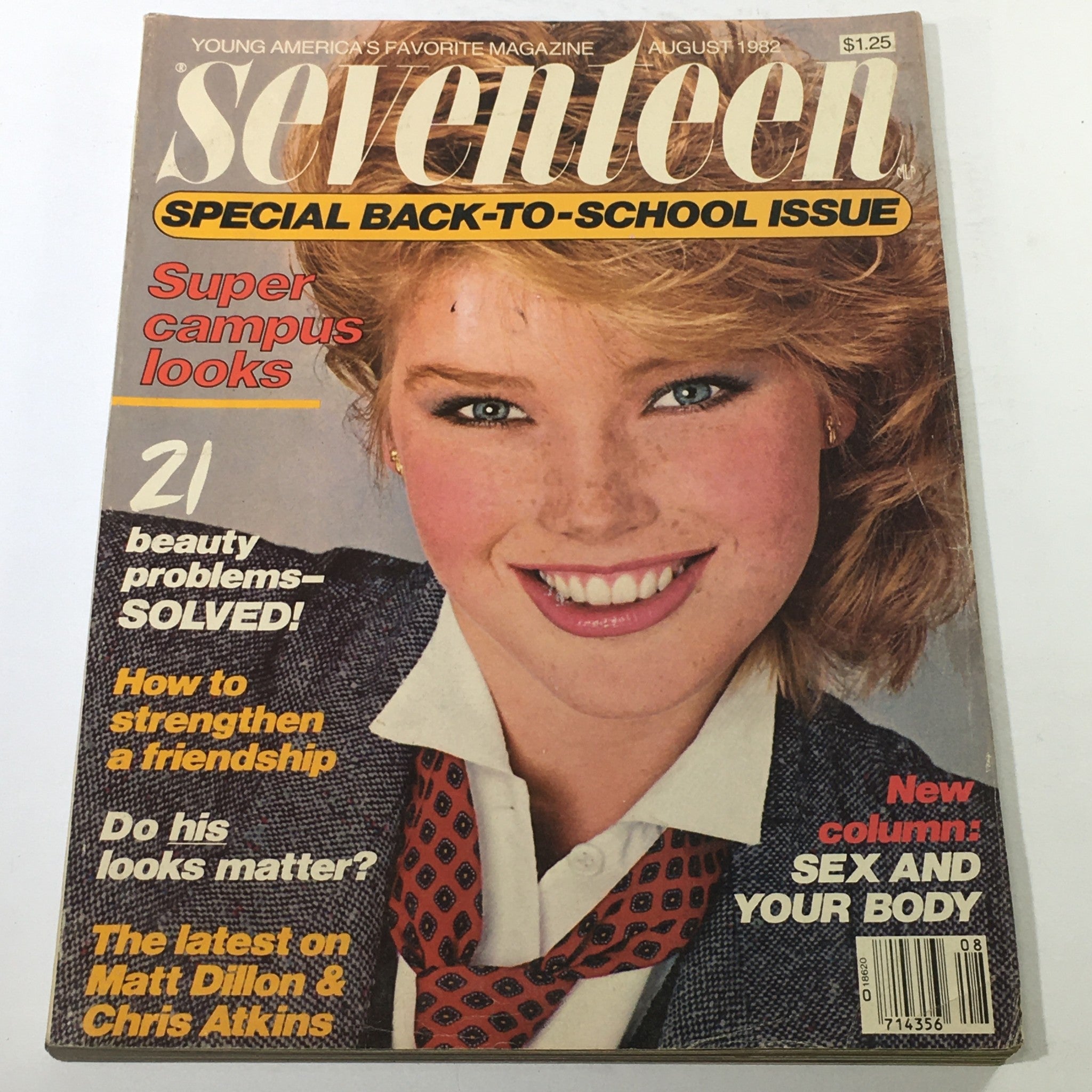 VTG Seventeen Magazine: August 1982 - Jodi Mallinson Cover No Label/Newsstand