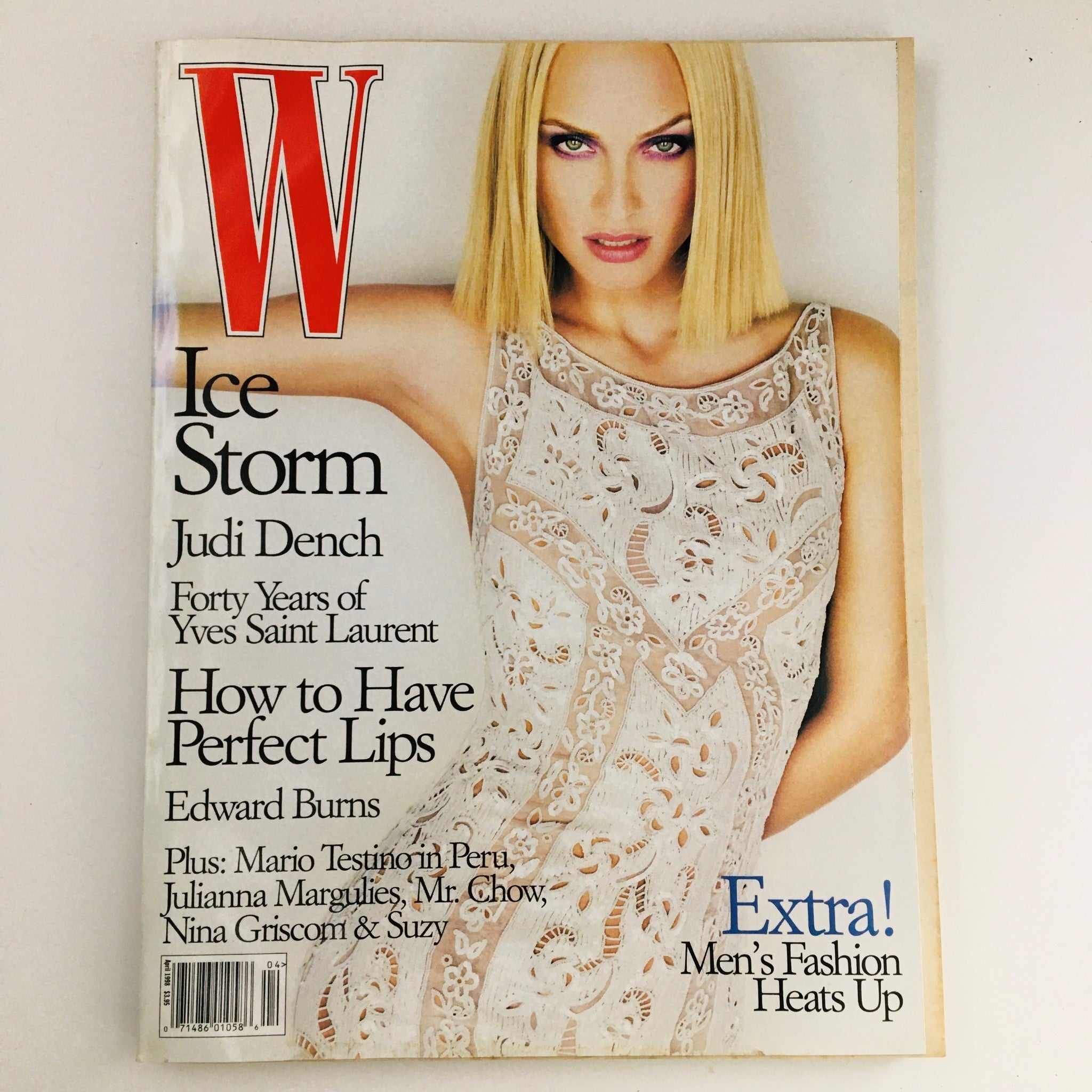 W Magazine April 1998 Model Amber Valletta Plus Ice Storm Judi Dench, No Label