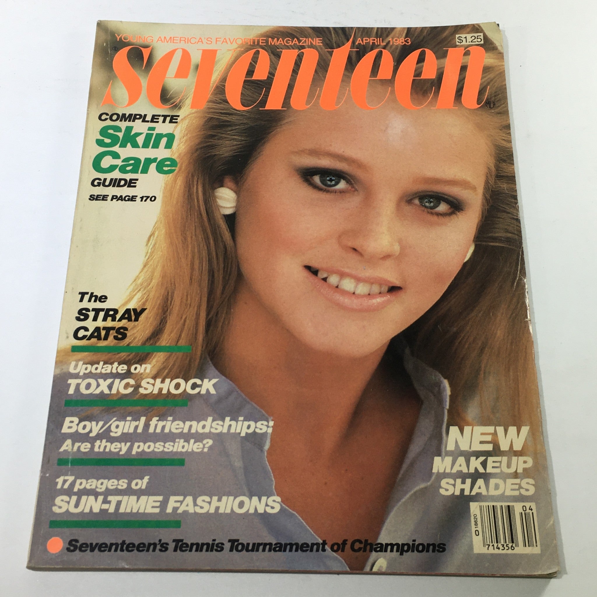 VTG Seventeen Magazine: April 1983 - 80's Fashion Model Cover No Label/Newsstand