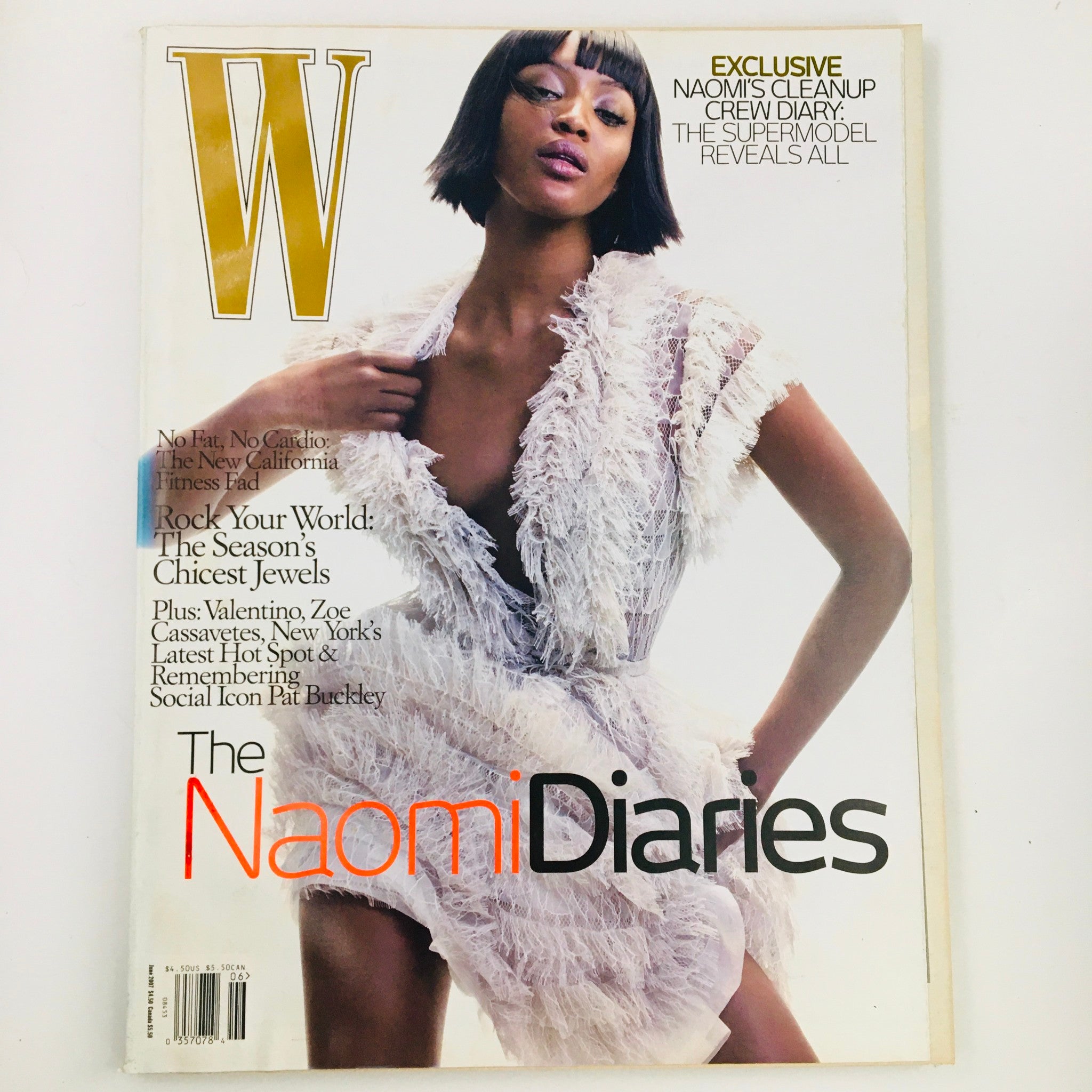 W Magazine June 2007 Model Naomi Campbell Plus Zoe Cassavetes Feature, No Label