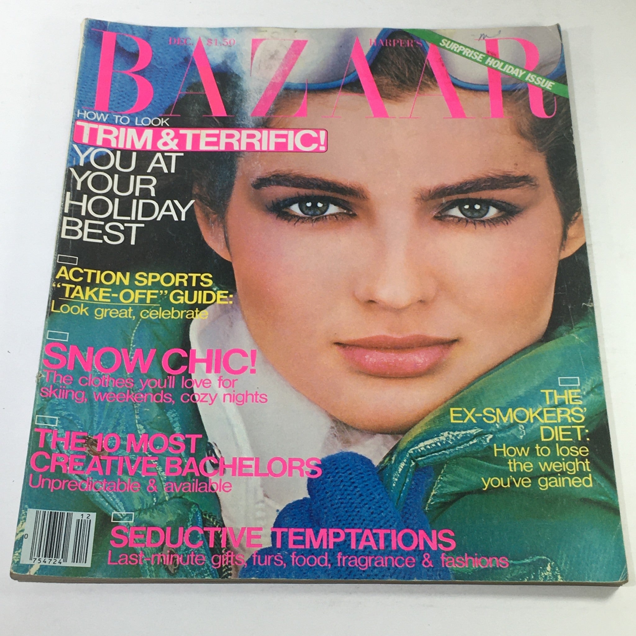 VTG Bazaar Magazine: December 1980 - Eva Voorhees Cover No Label/Newsstand