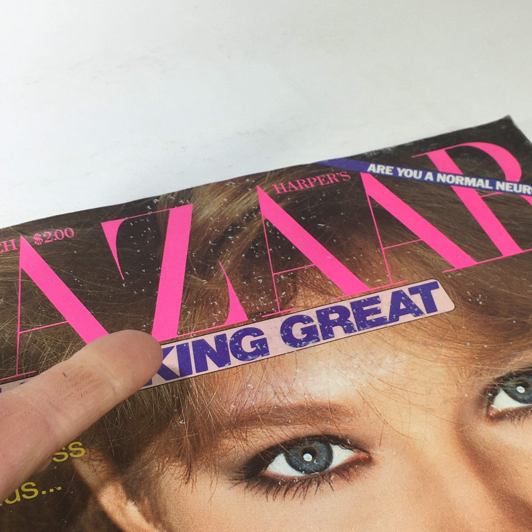 VTG Bazaar Magazine: March 1982 - Nancy DeWeir Cover No Label/Newsstand