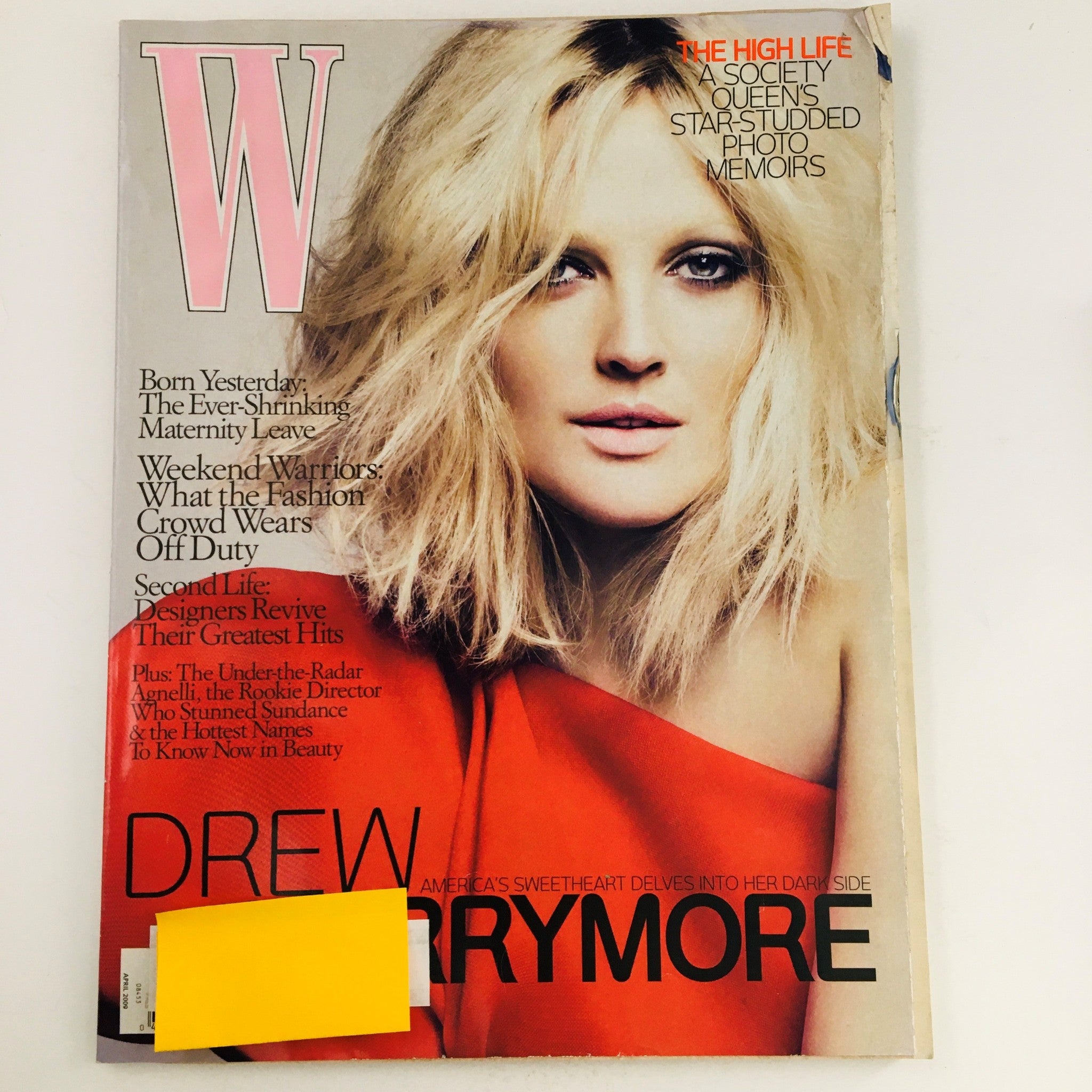 W Magazine April 2009 Actress Drew Barrymore The America's Sweetheart