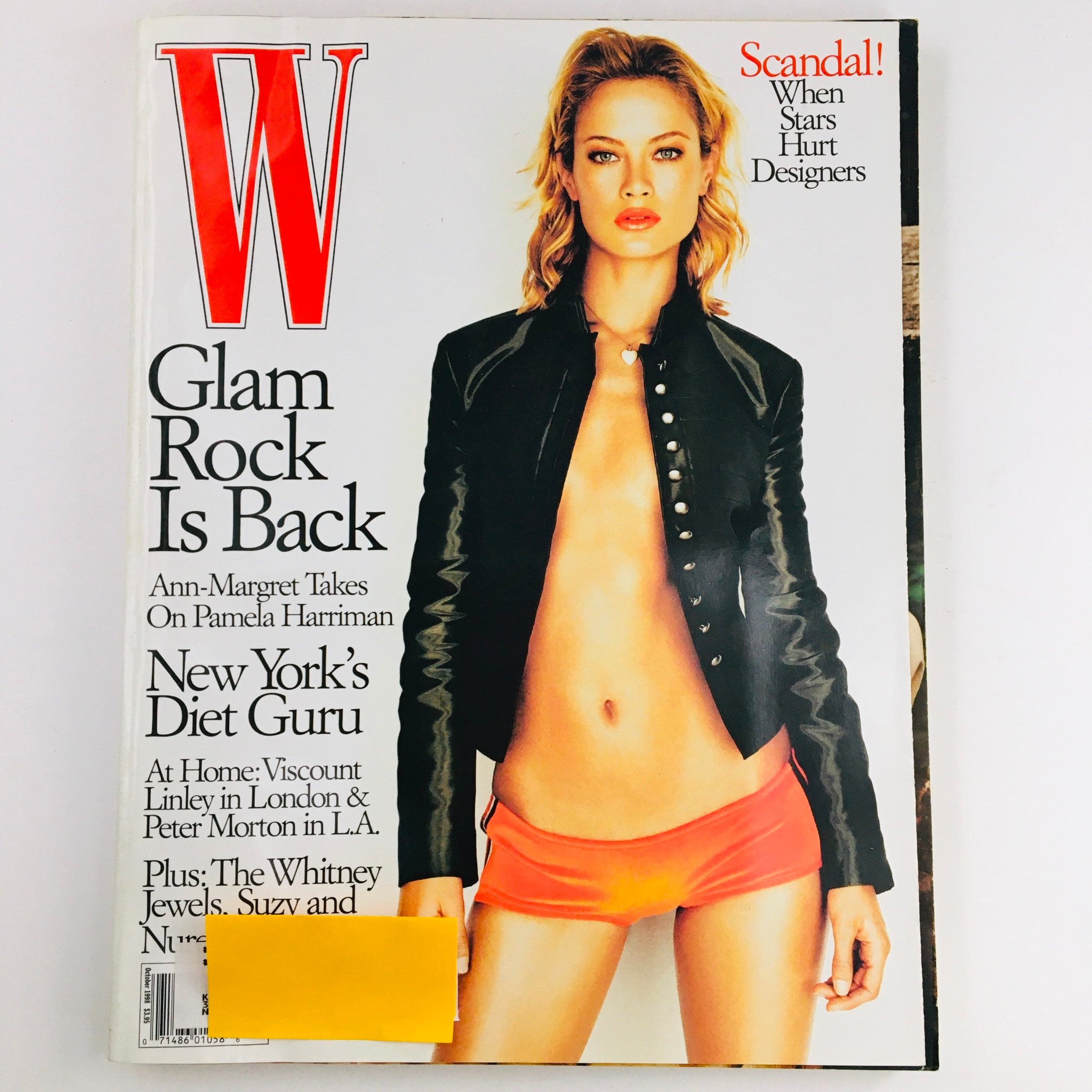 W Magazine October 1998 American Model Carolyn Murphy & Norse Code Feature, VG