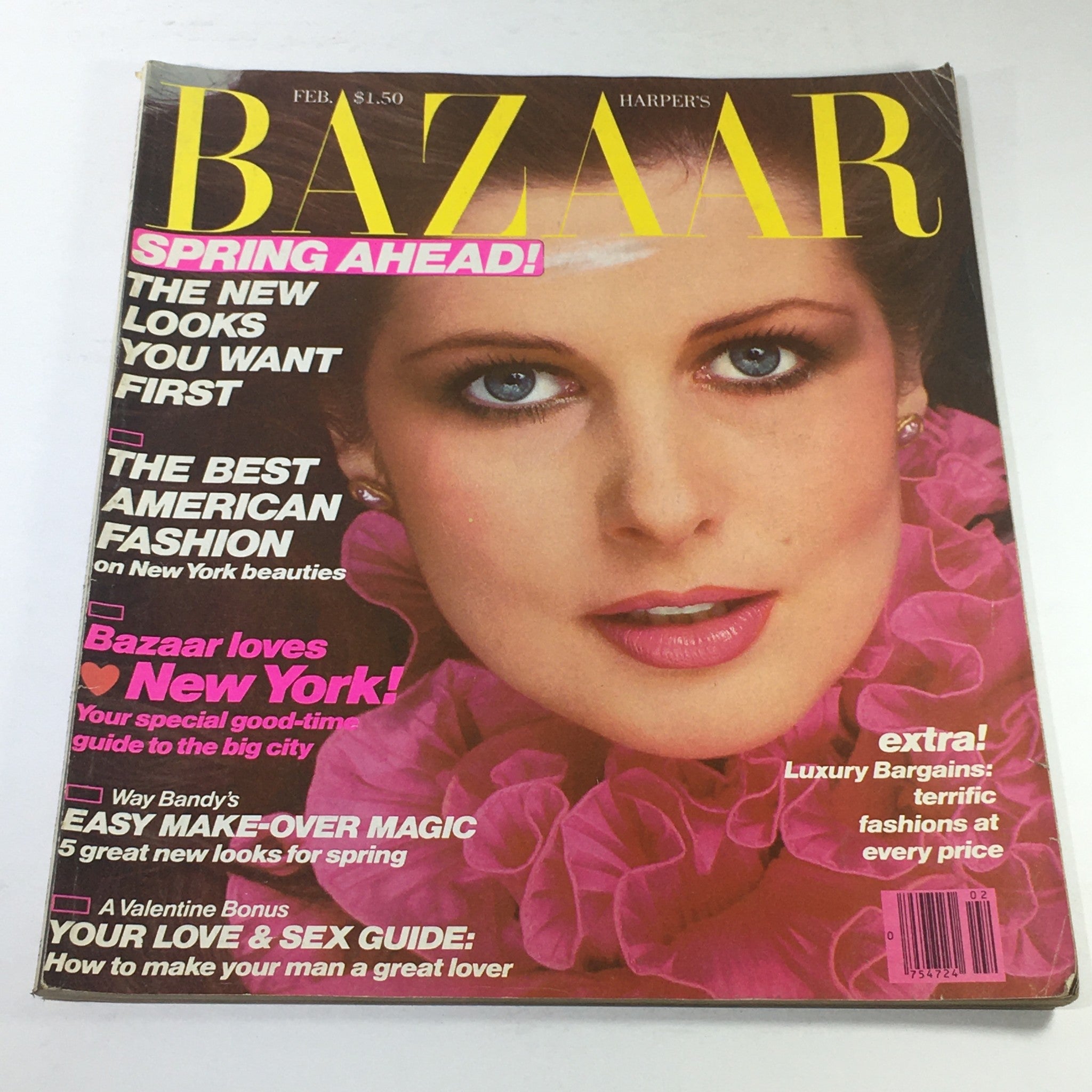 VTG Bazaar Magazine: February 1981 - Cristina Ferrare Cover No Label/Newsstand