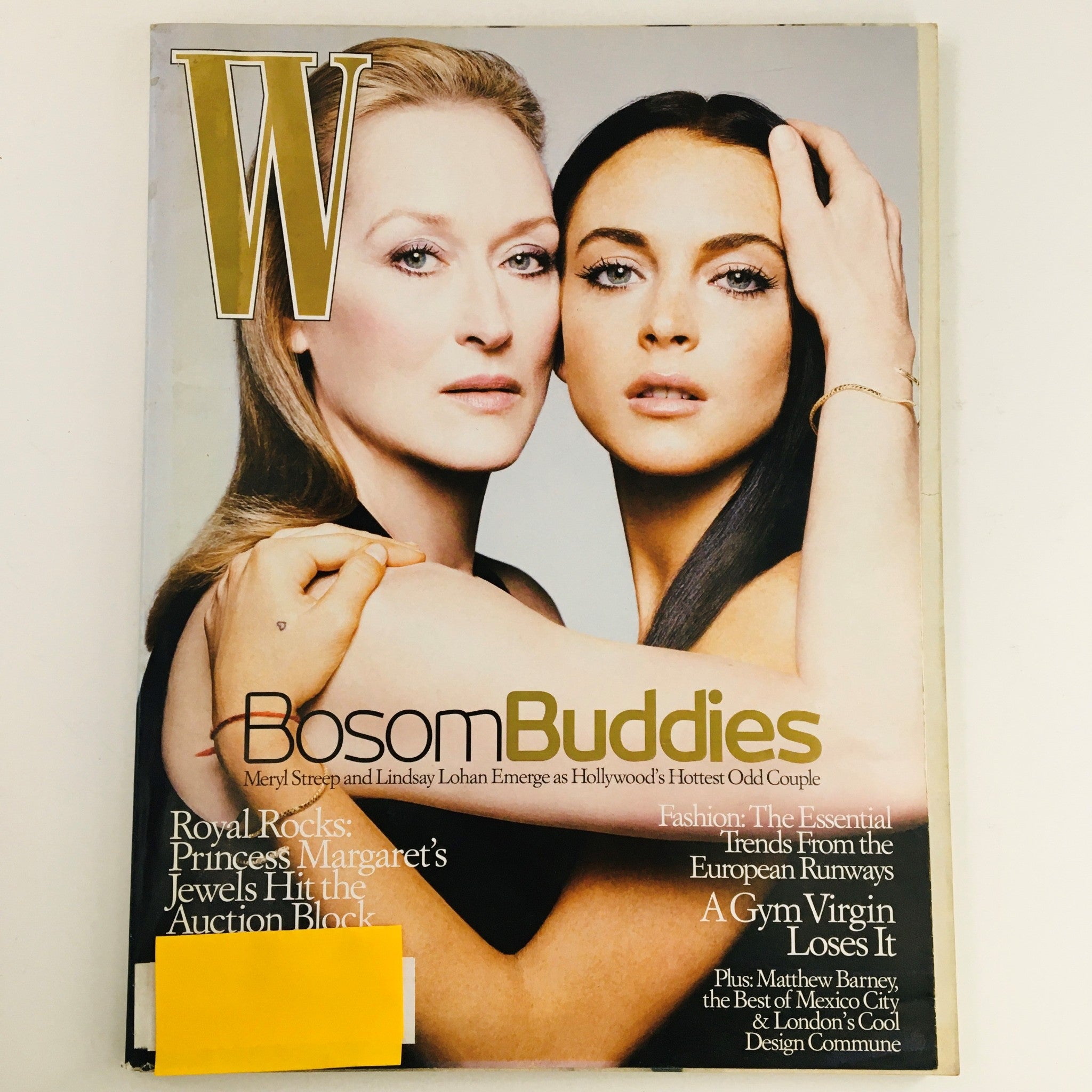 W Magazine May 2006 Bosom Buddies Meryl Streep & Lindsay Lohan Odd Couple, VG