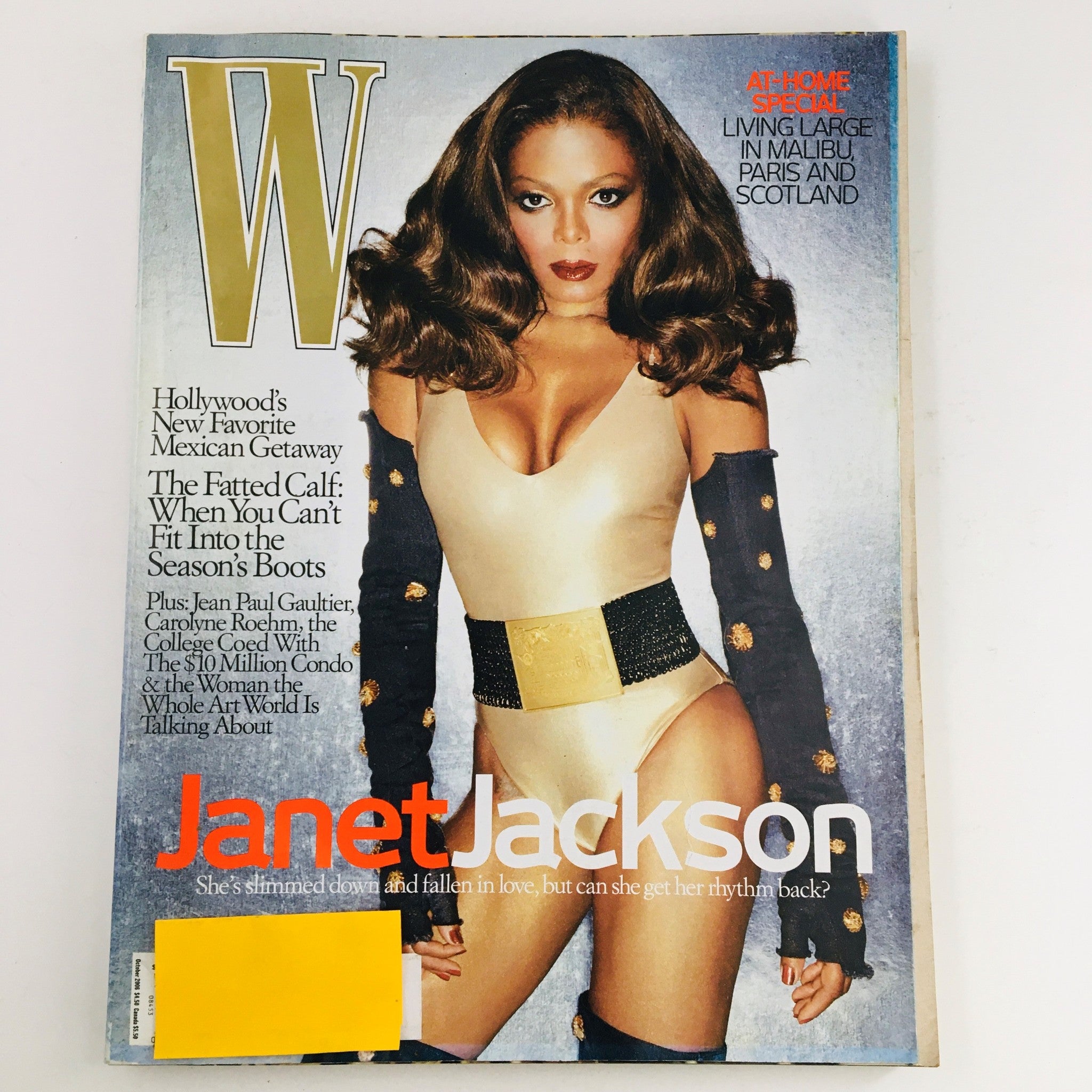 W Magazine October 2006 Singer-Songwriter Janet Jackson & Home Sweet Home, VG