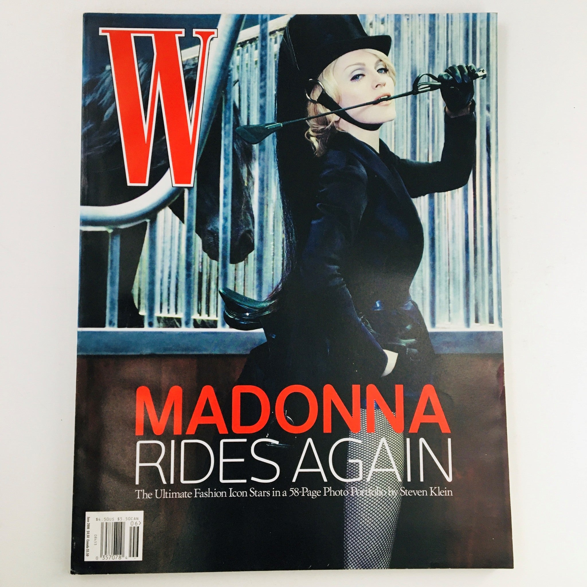 W Magazine June 2006 Singer Madonna Rides Again Horsing Around Issue, VG