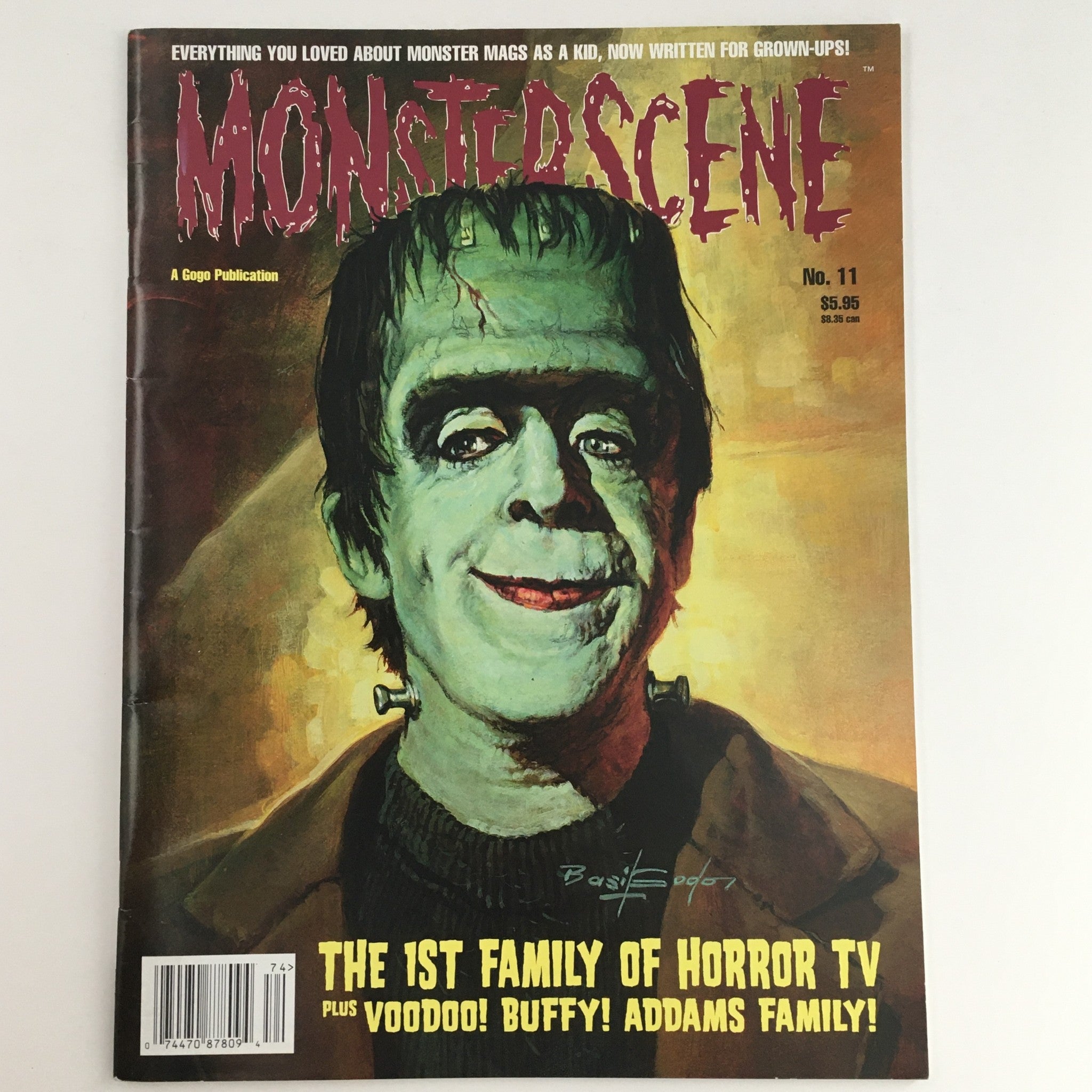 Monsterscene Magazine Winter 1998 Actor Fred Gwynne as Frankenstein, No Label VG