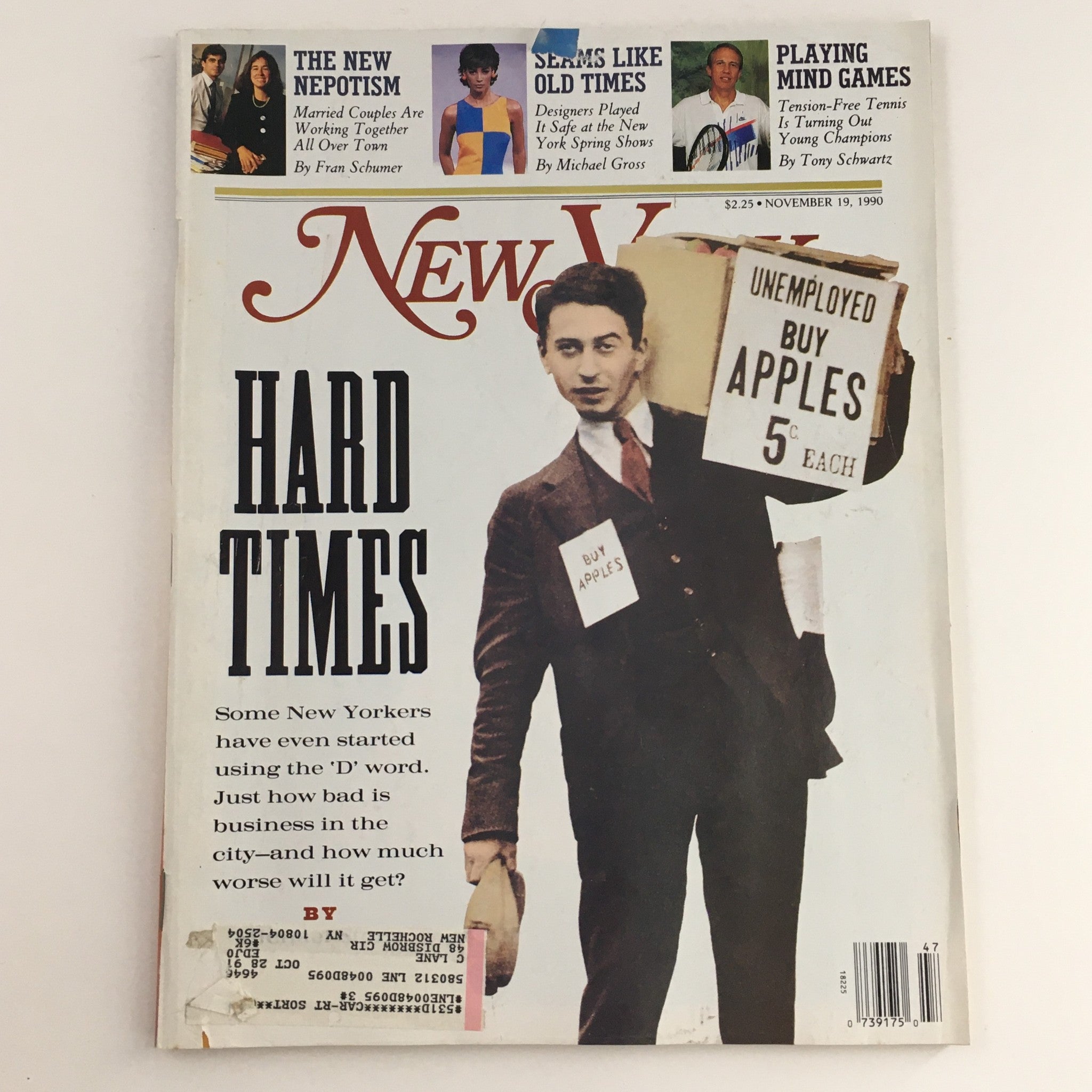 New York Magazine November 19 1990 The New Nepotism & Hard Times in New York