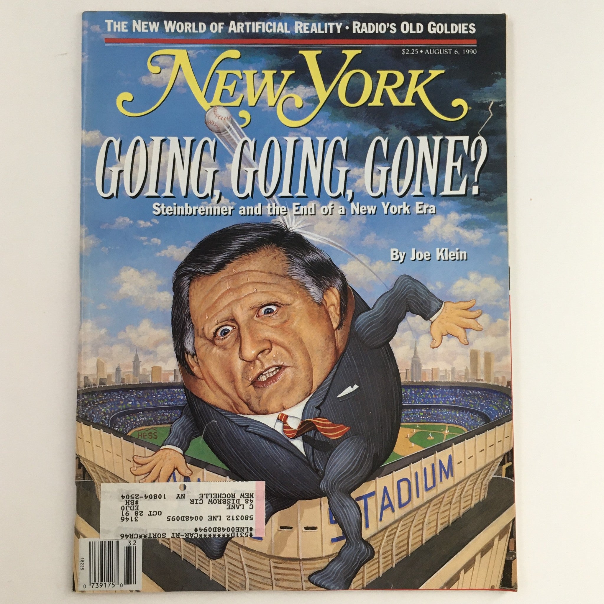 New York Magazine August 6 1990 George Steinbrenner & The End of New York Era