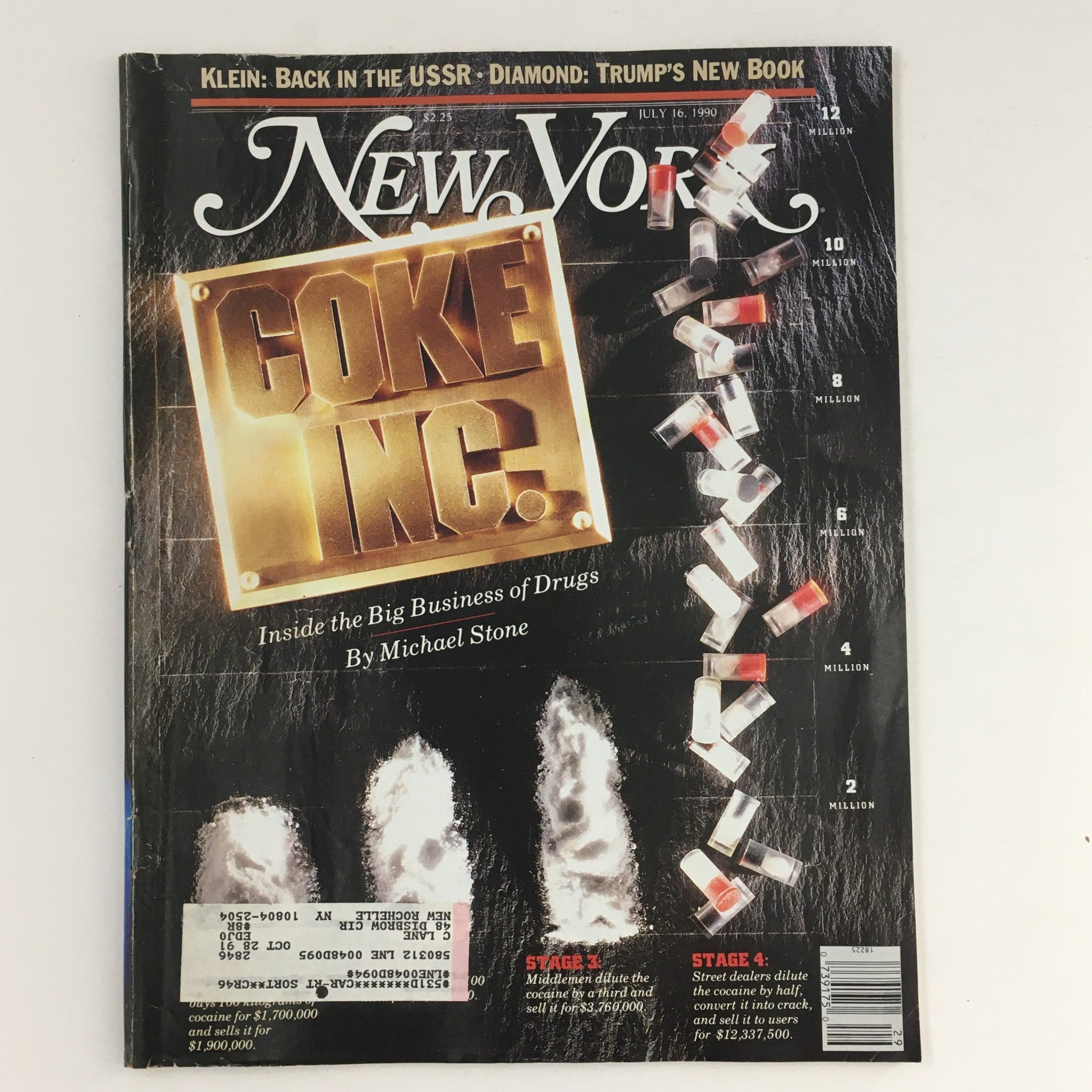 New York Magazine July 16 1990 Inside The Big Business of Drugs by Michael Stone