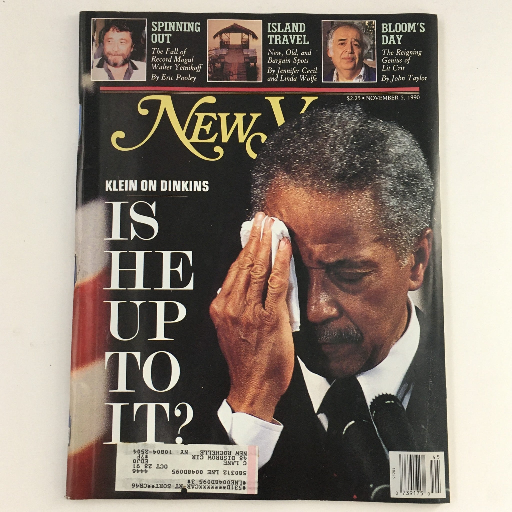 New York Magazine November 5 1990 David Dinkins & The Fall of Walter Yetnikoff