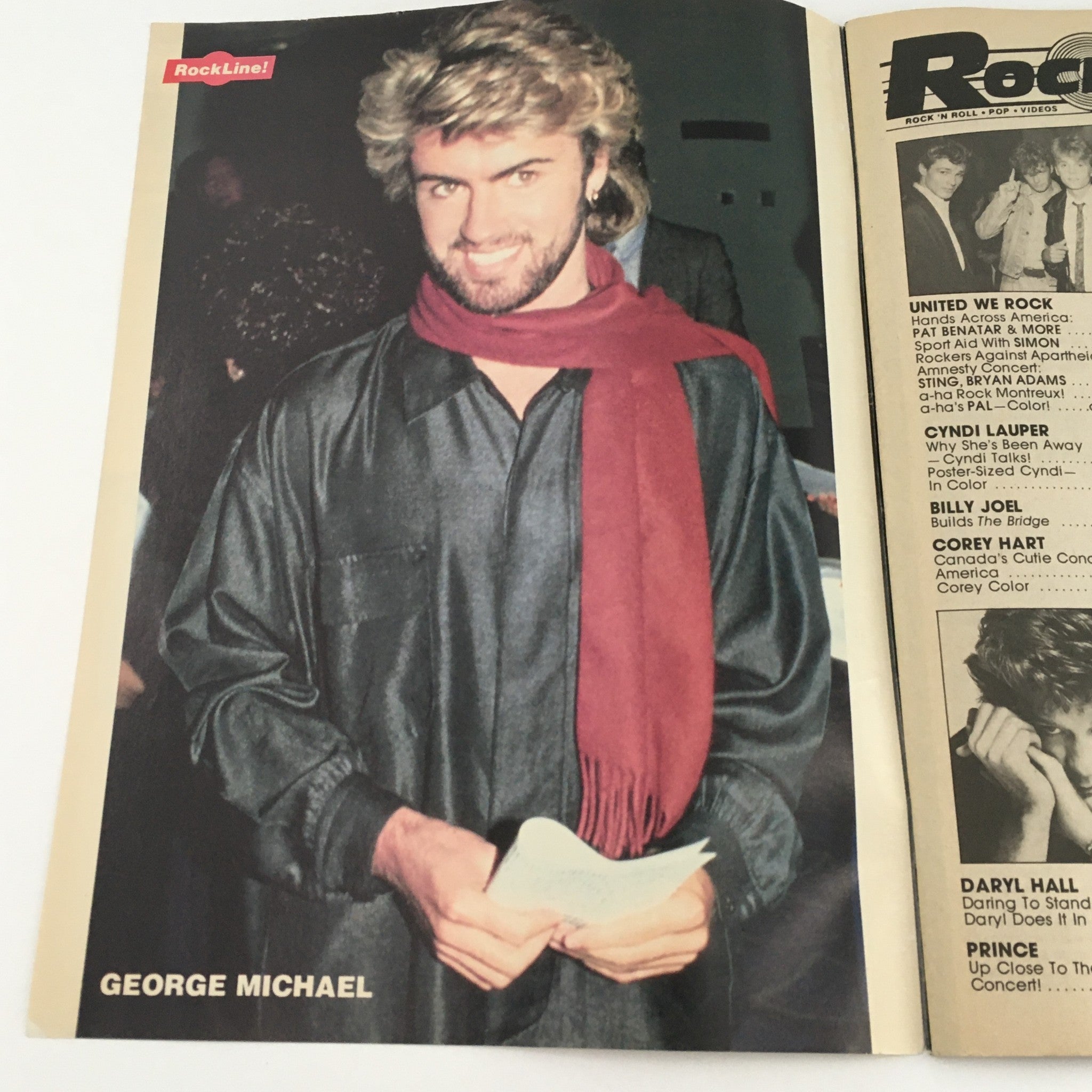 16 Magazine Rockline! October 1986 Wham! Band & Corey Heart & Madonna, No Label