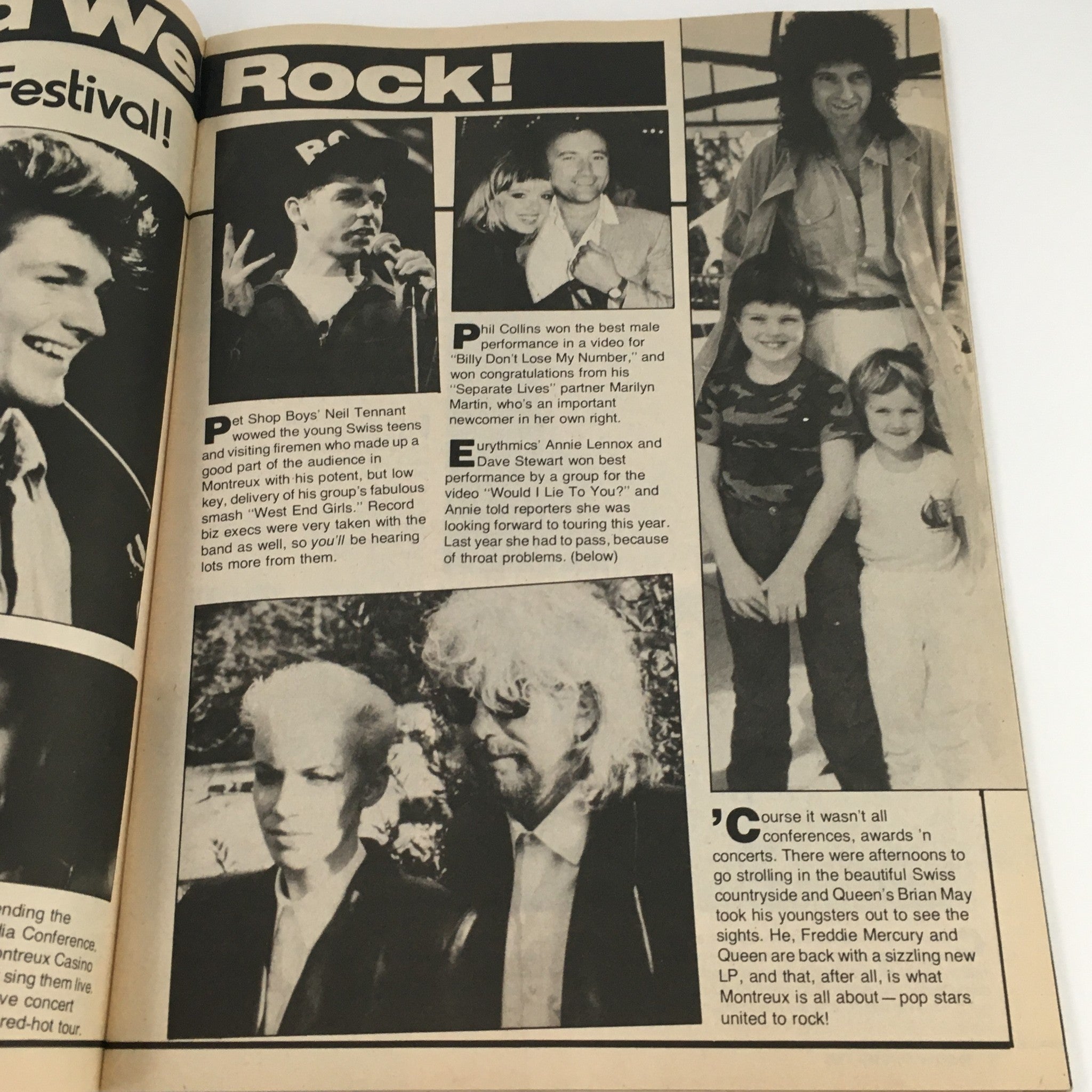 16 Magazine Rockline! October 1986 Wham! Band & Corey Heart & Madonna, No Label