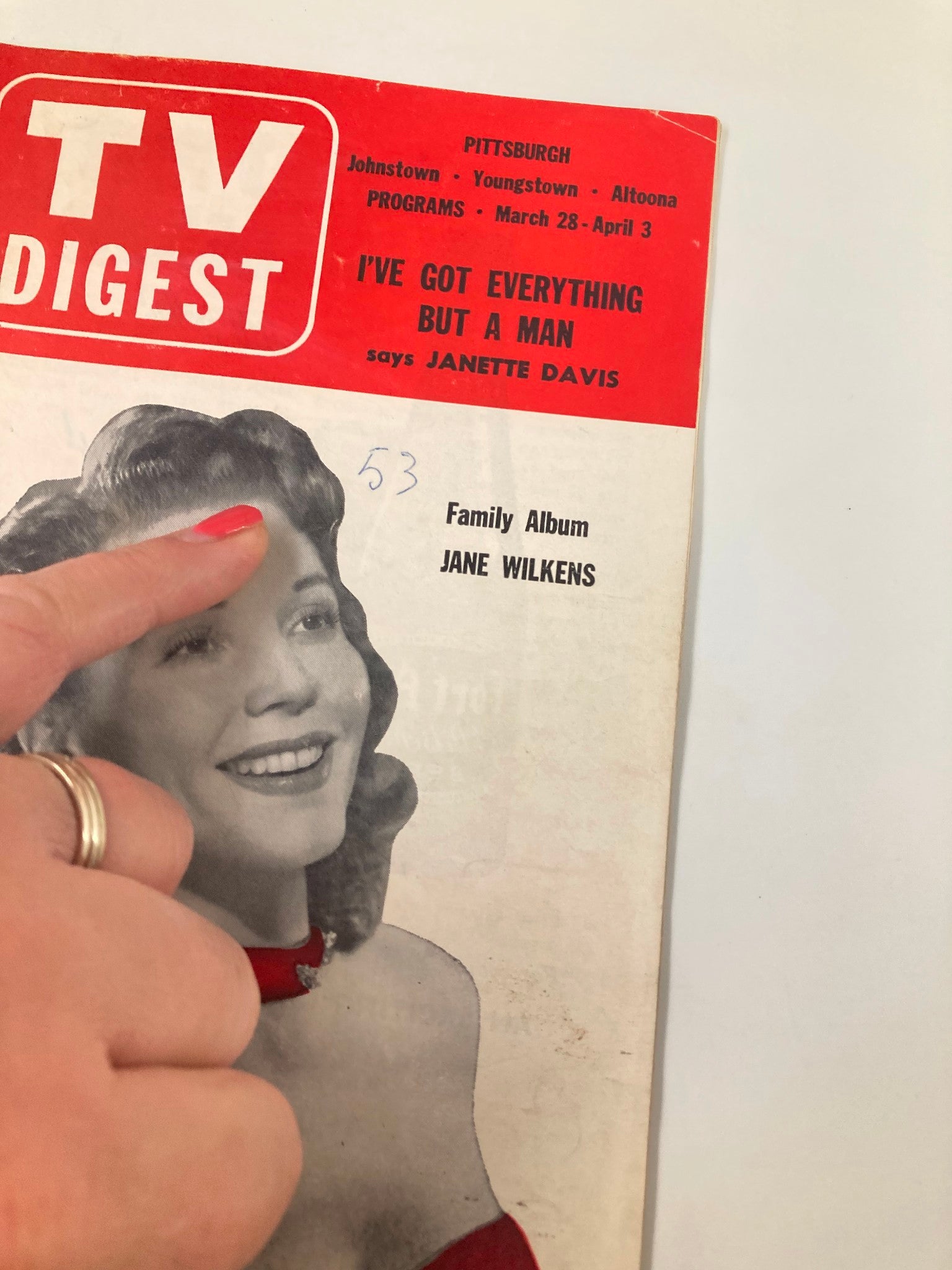 TV Digest Magazine March 28 1953 Jane Wilkens Pittsburgh/Tri State Edition