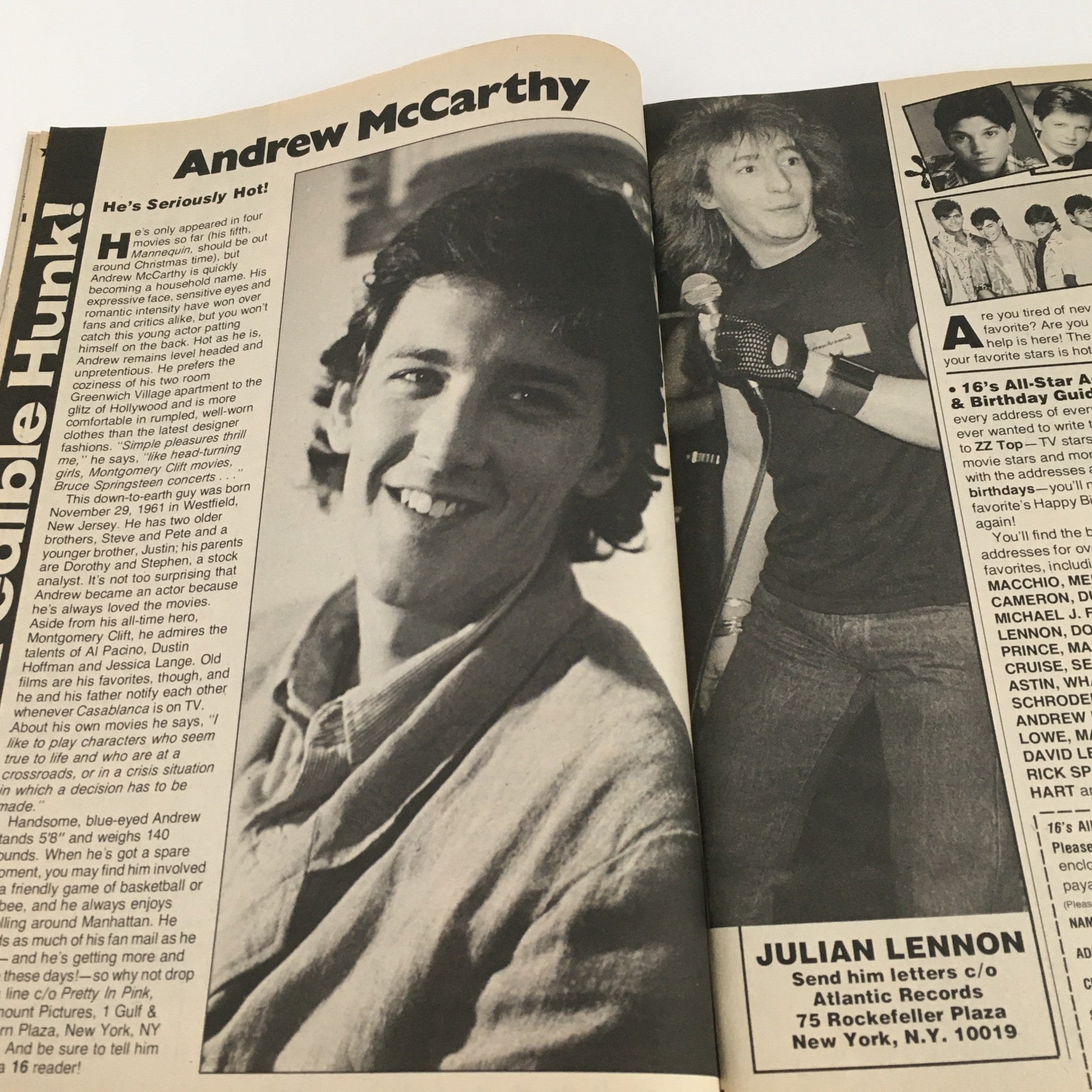 16 Magazine October 1986 A-Ha! Pop Band & Tom Cruise & Menudo, No Label