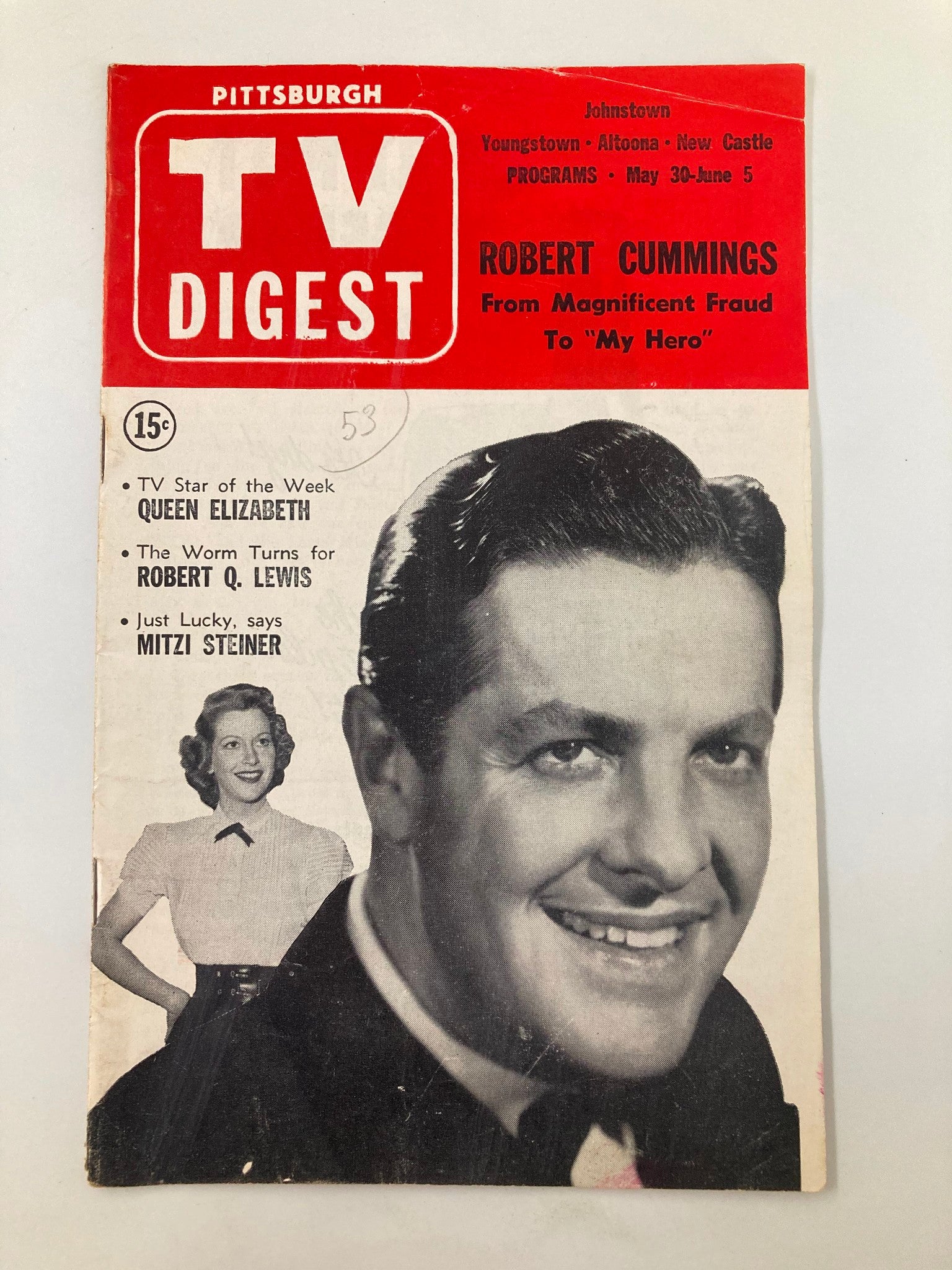 TV Digest Magazine May 30 1953 Robert Cummings Pittsburgh/Tri State Edition